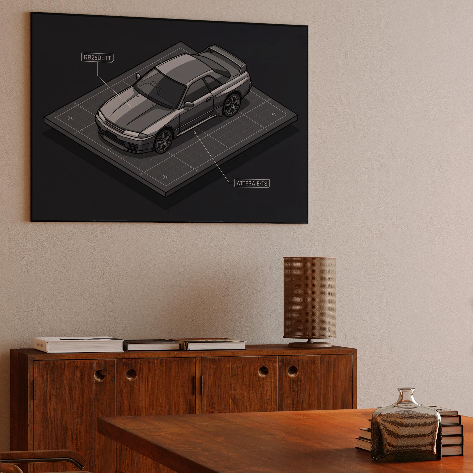 Nissan Skyline GT-R R32: Isometric Technical Diorama