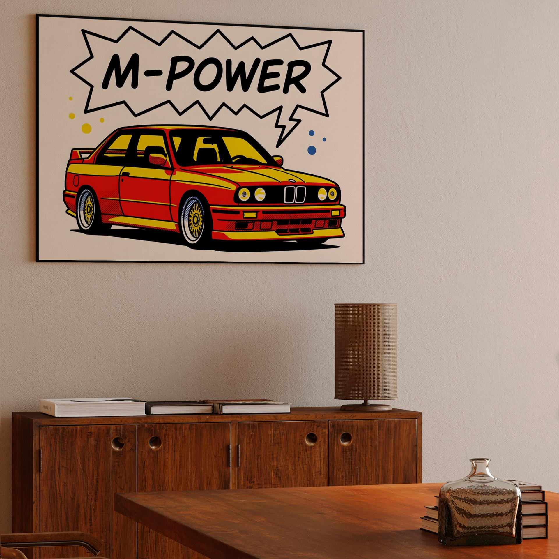 BMW E30 M3: M-Power Comic Pop Art