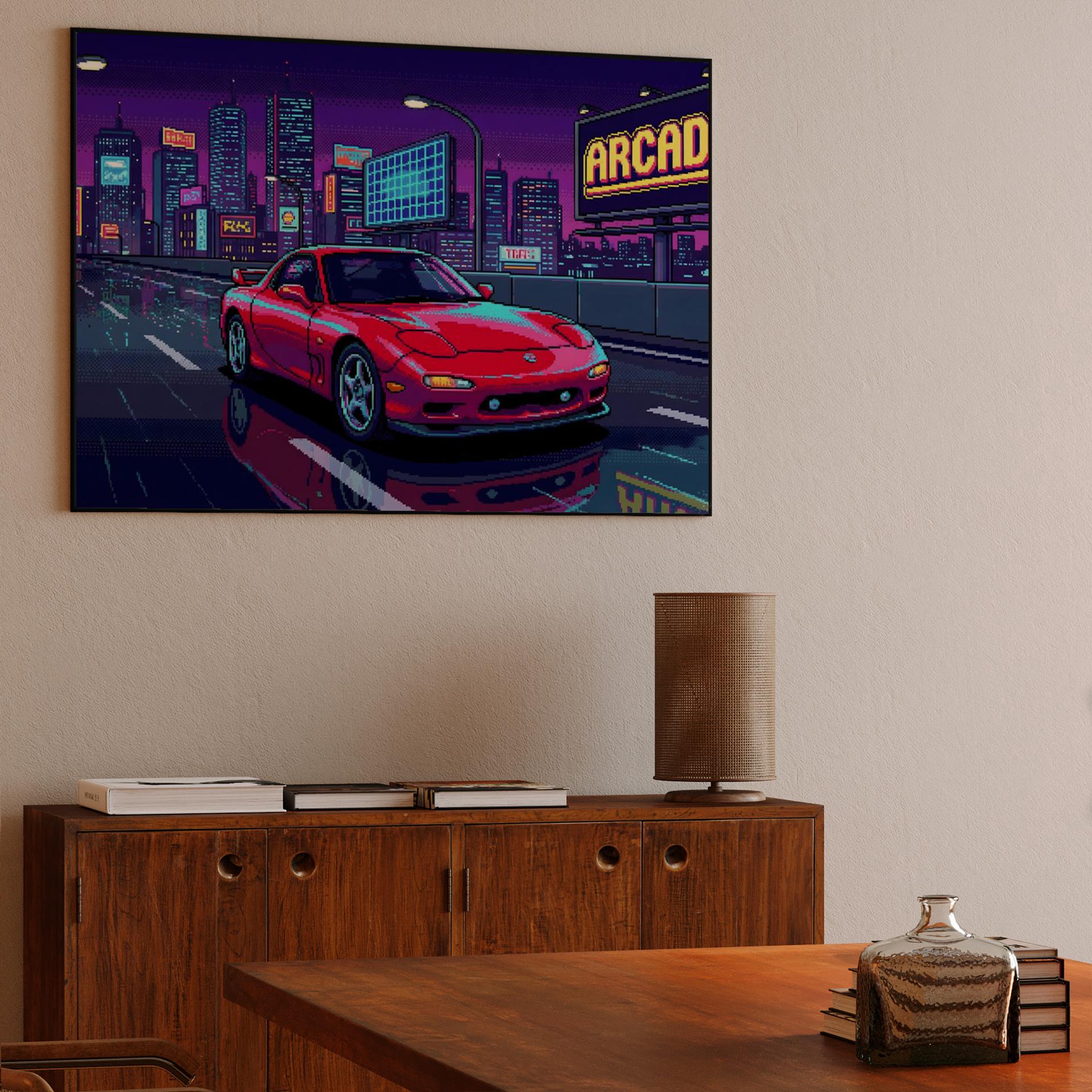 Arcade Night: RX-7 Pixel Cruise