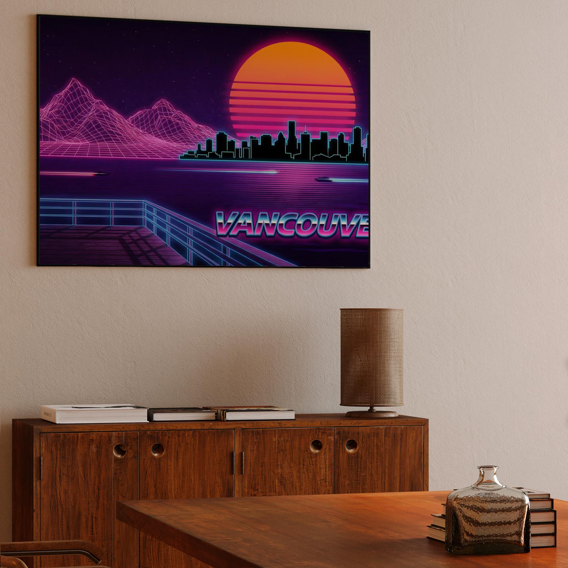 Neon Horizon: Vancouver Synthwave Skyline