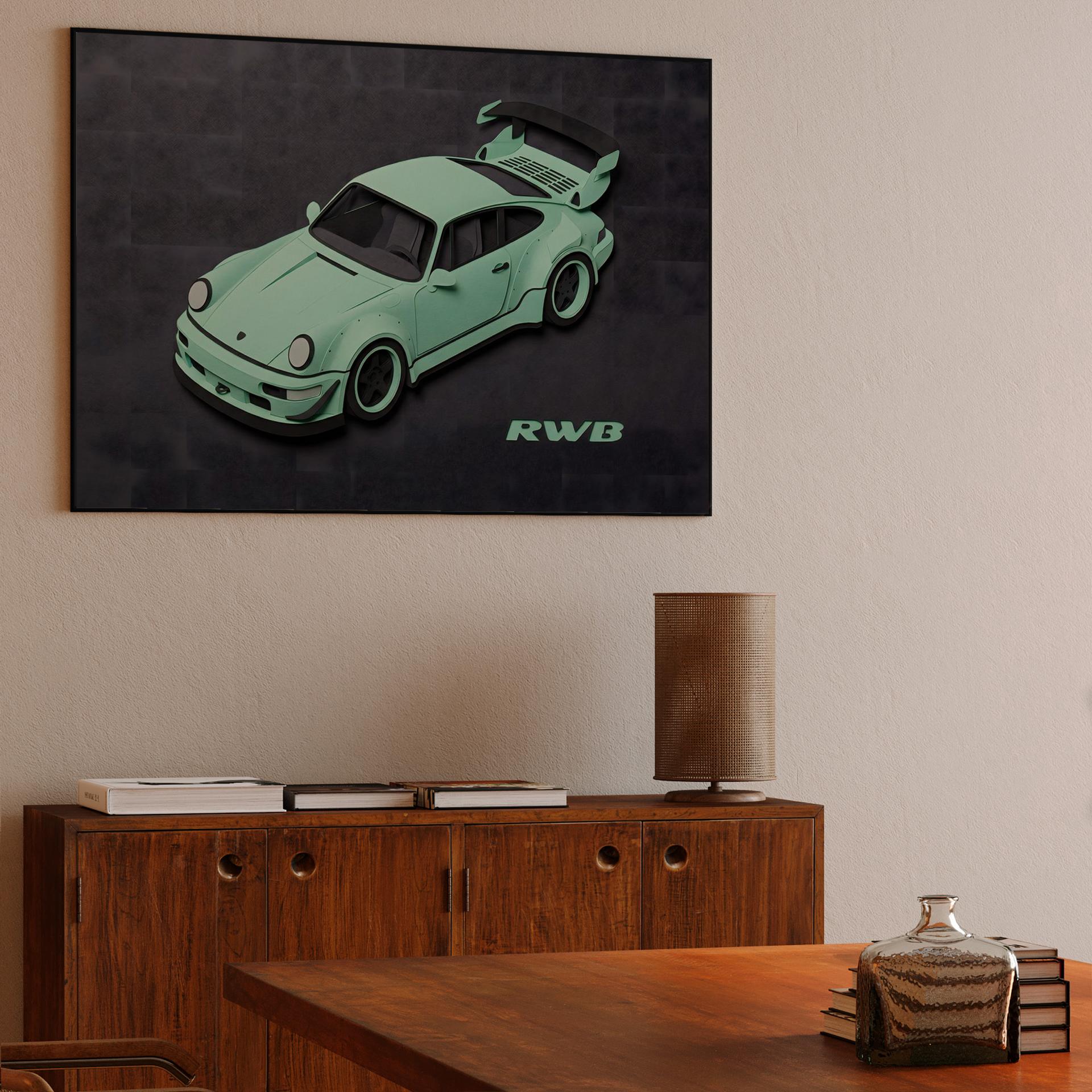 RWB 993 Mint: Textured Digital Papercraft