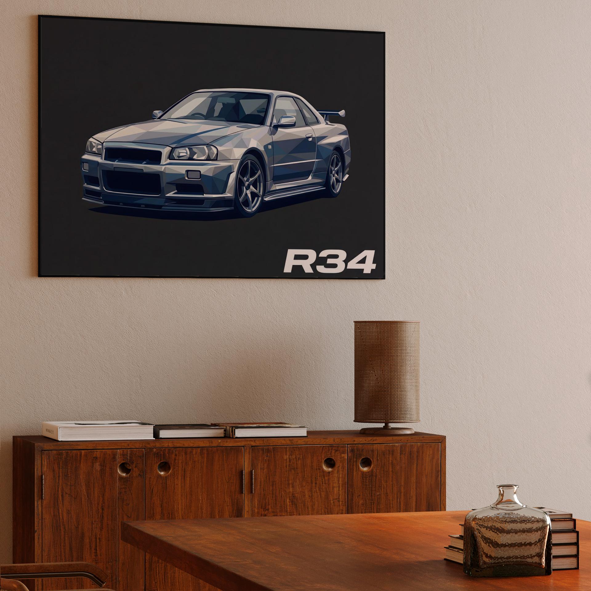 Geometric Precision: Nissan Skyline R34