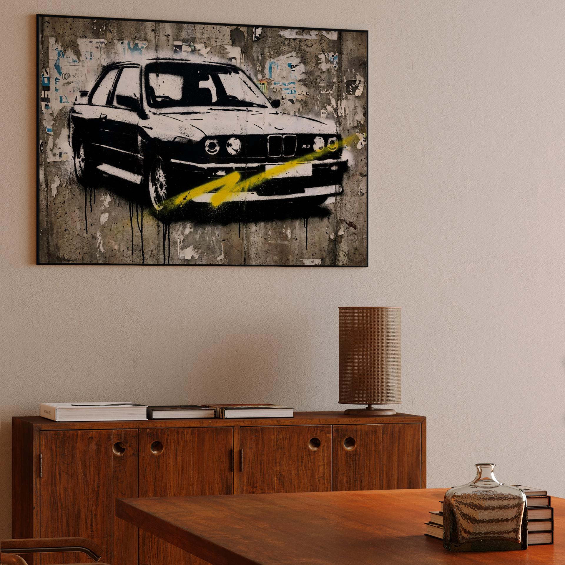 BMW E30 M3: Urban Concrete Stencil