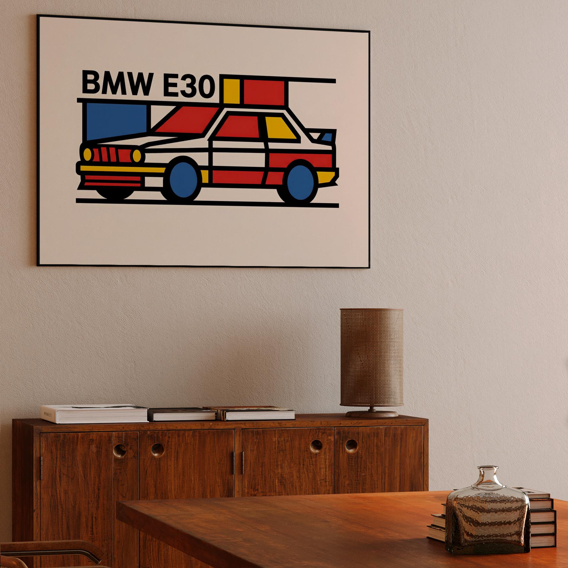 BMW E30 M3 Mondrian Composition
