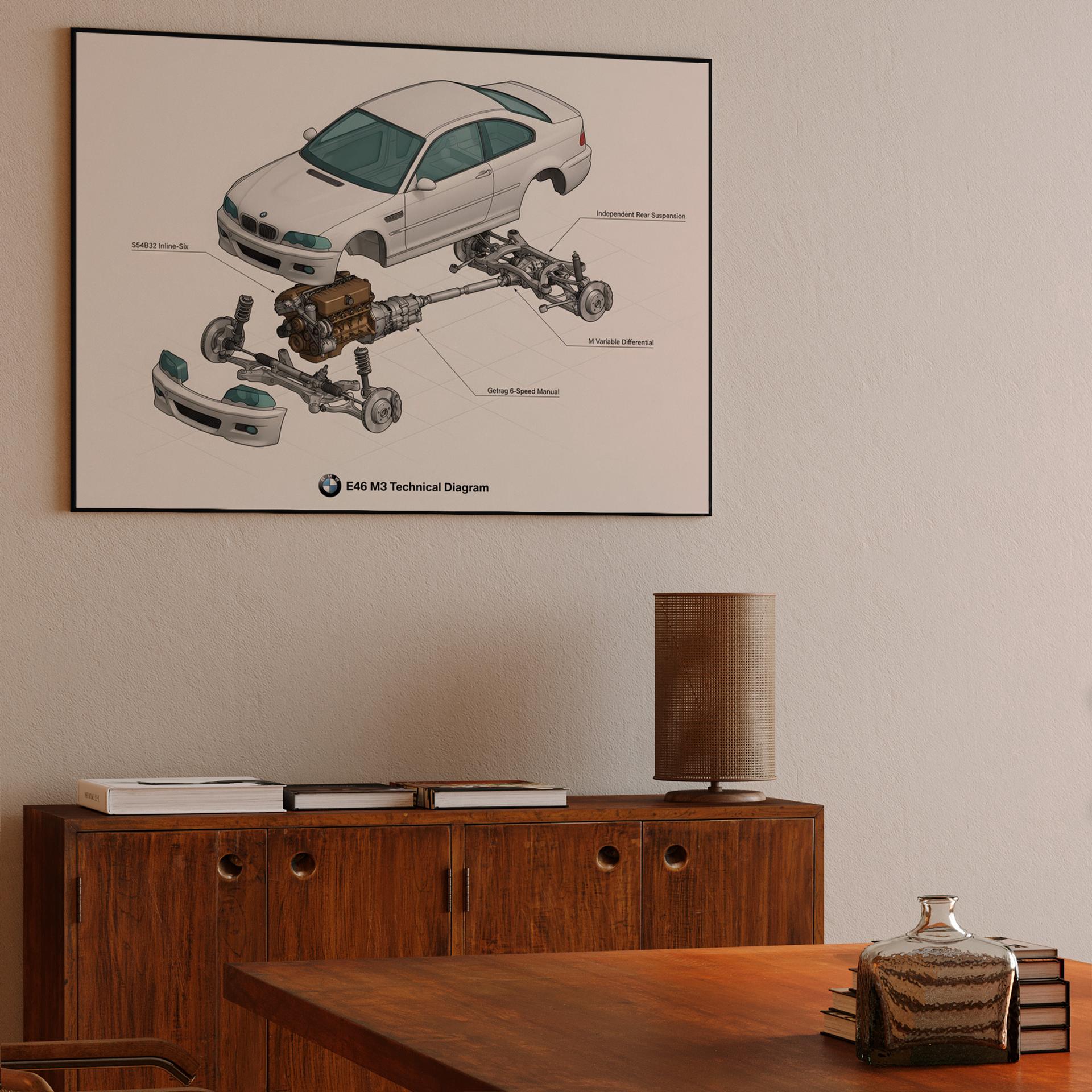 BMW E46 M3 Exploded Technical Diagram