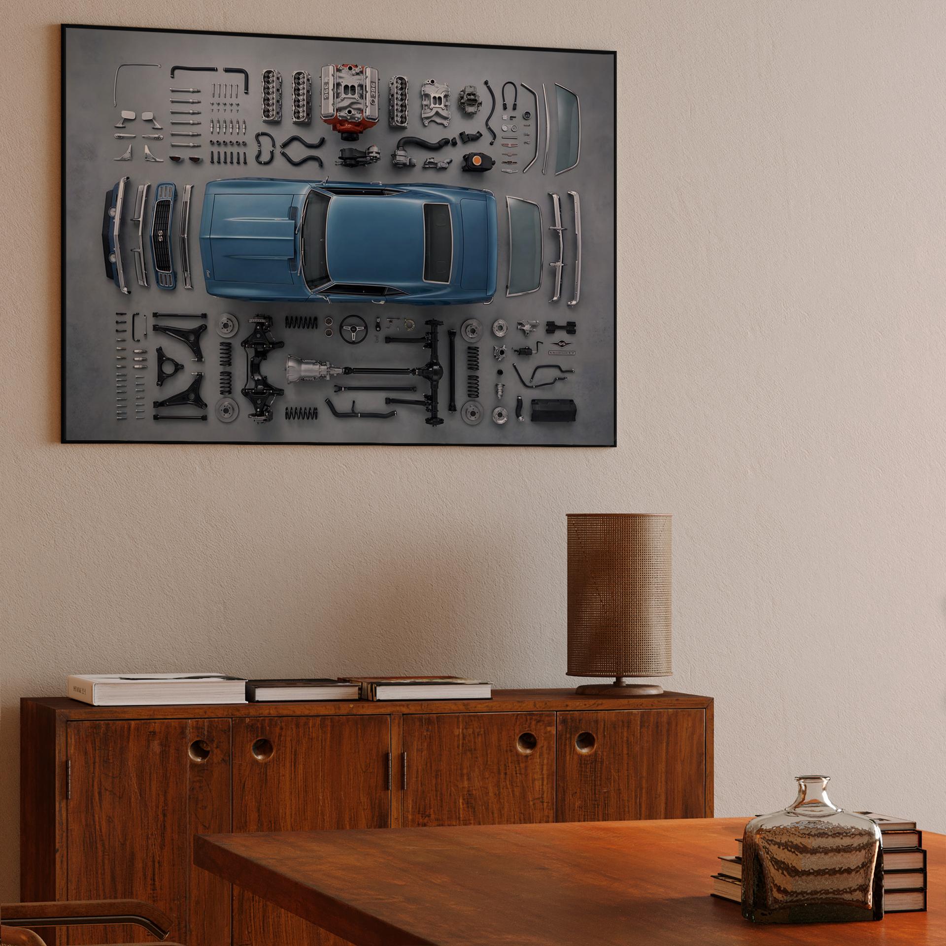 Camaro SS 396 Knolling Component Study