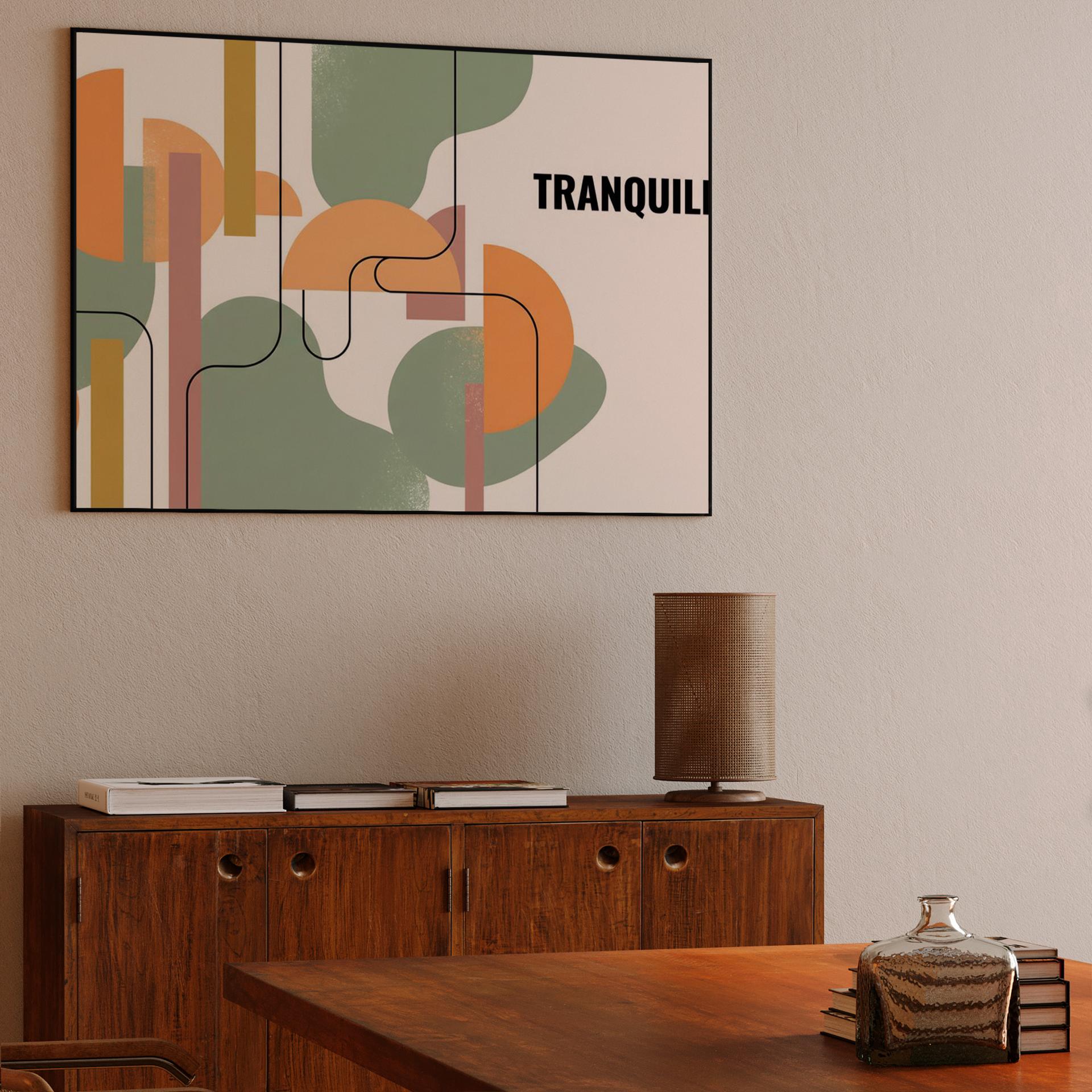 Serene Geometric Abstract: Tranquility