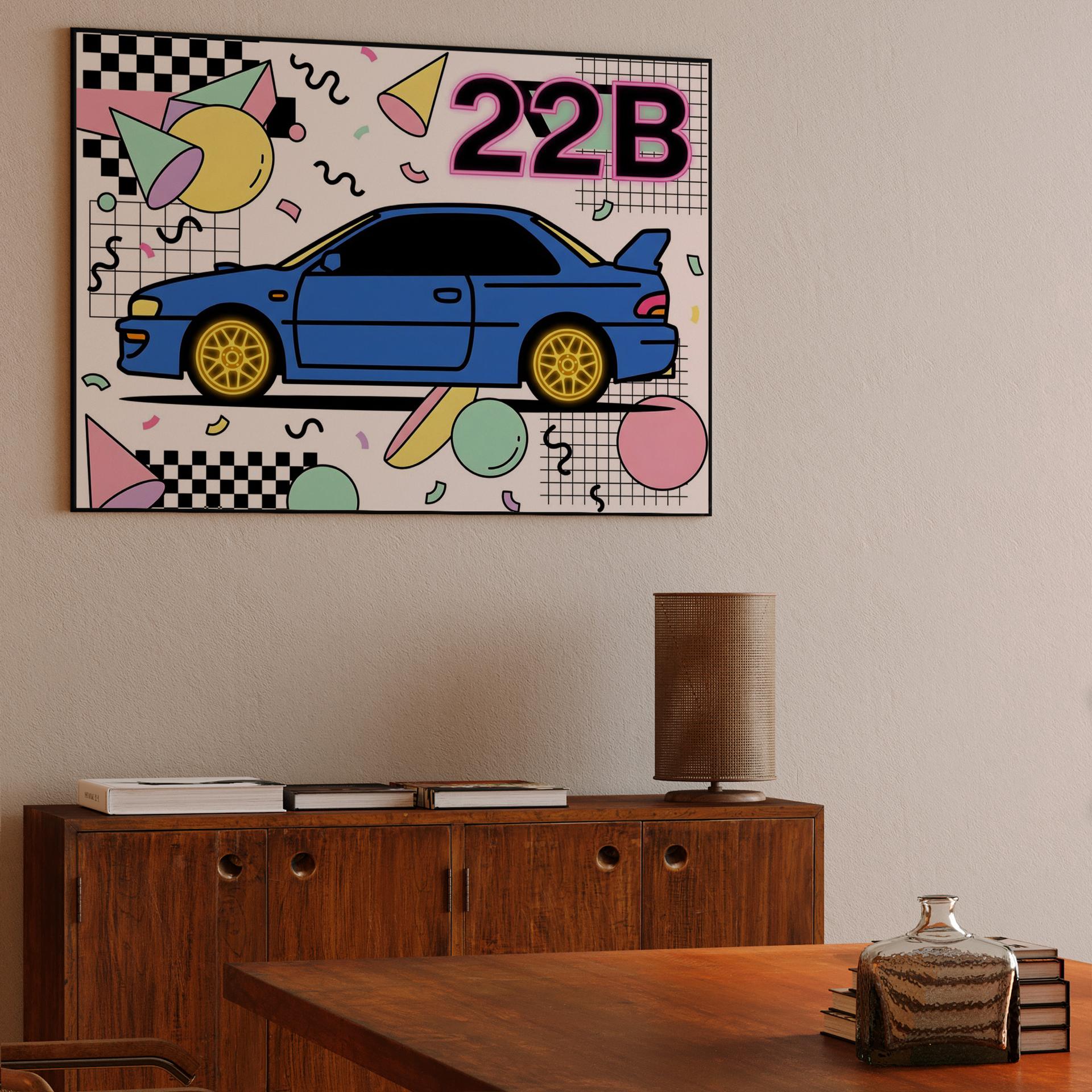 Subaru 22B STi: Retro Memphis Energy
