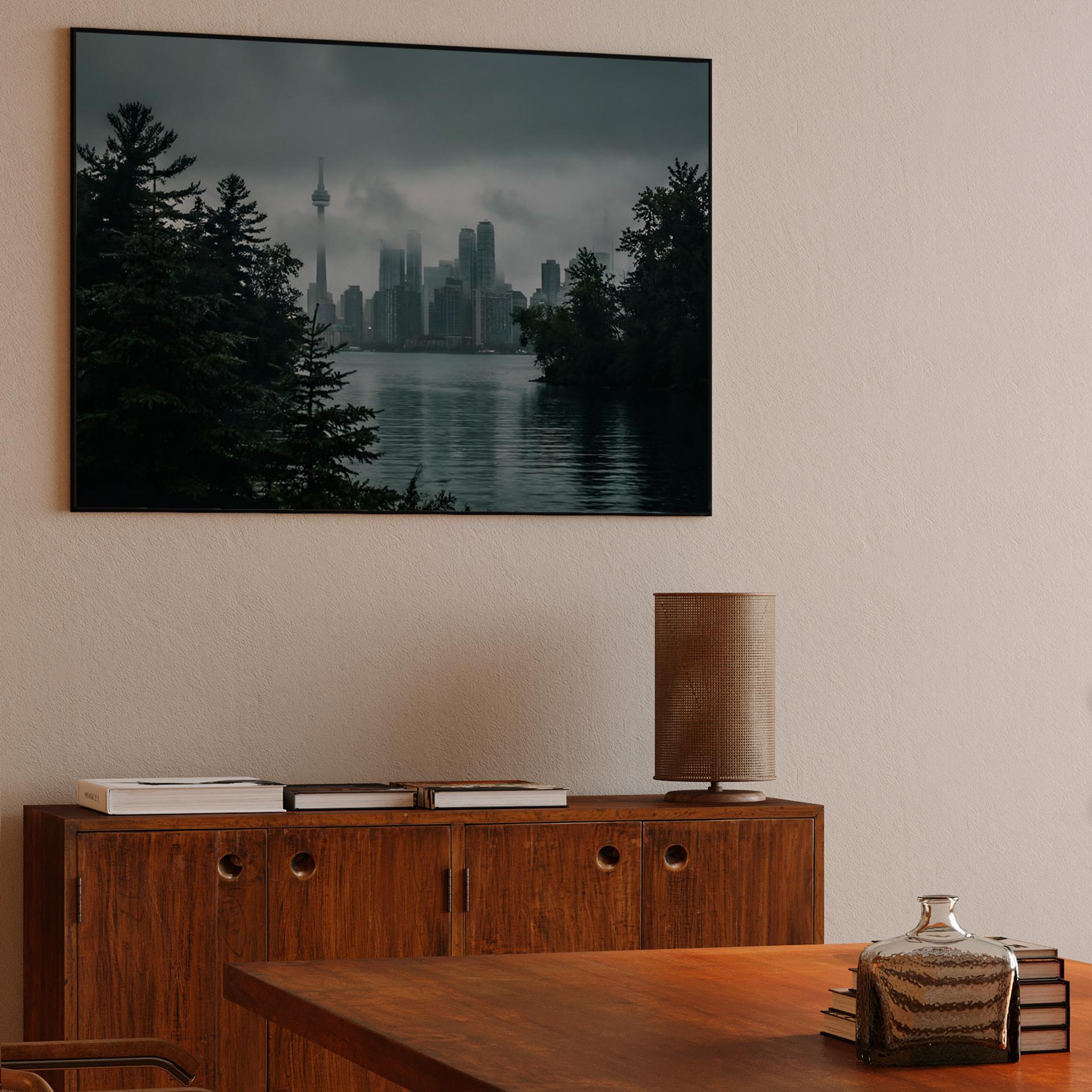 Misty Toronto: A Moody Skyline View