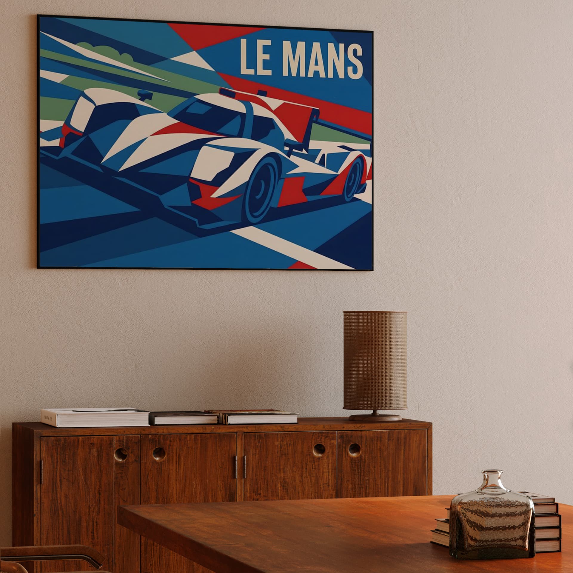 Le Mans 24 Geometric Hypercar Illustration