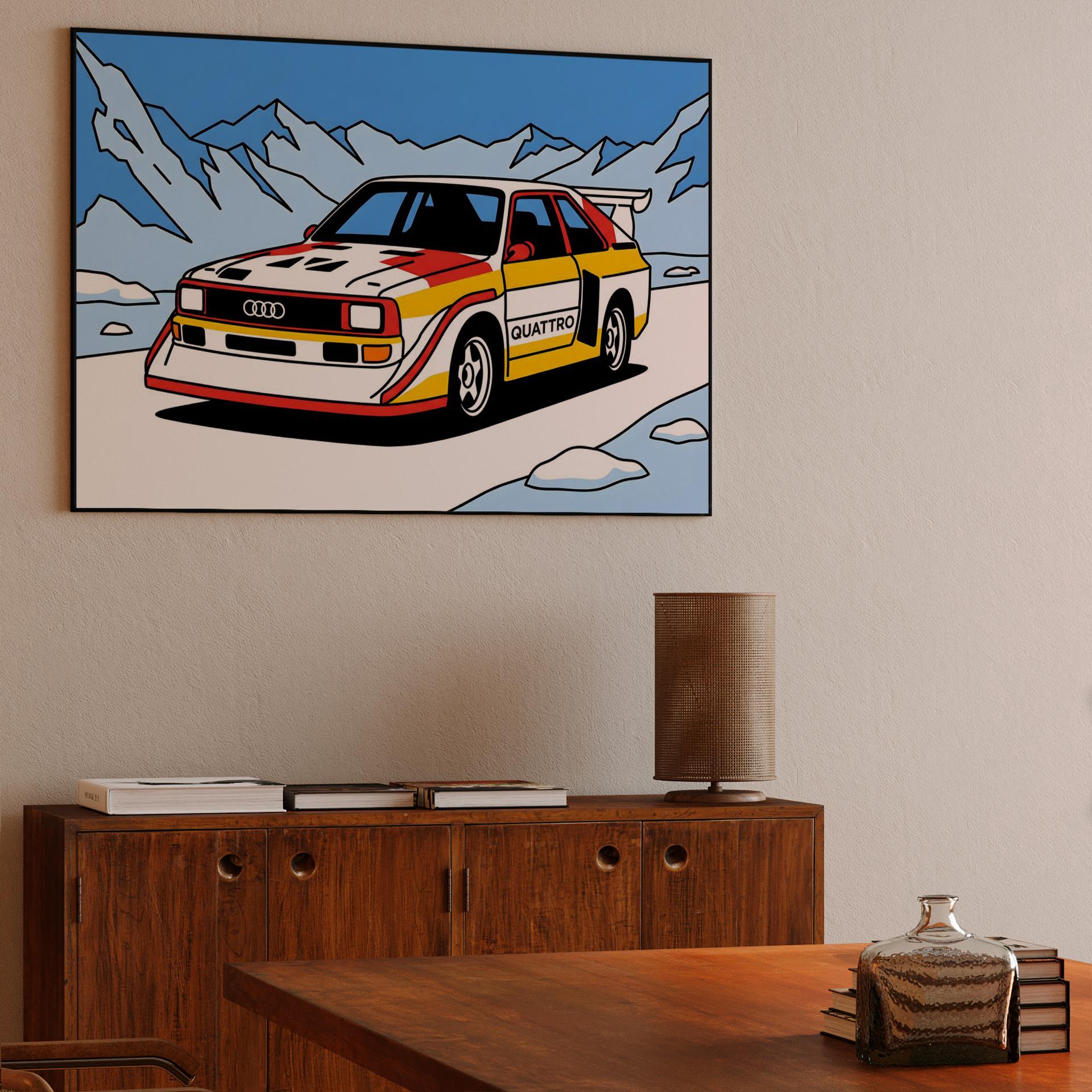 Audi Sport Quattro S1 E2: Alpine Rally Illustration