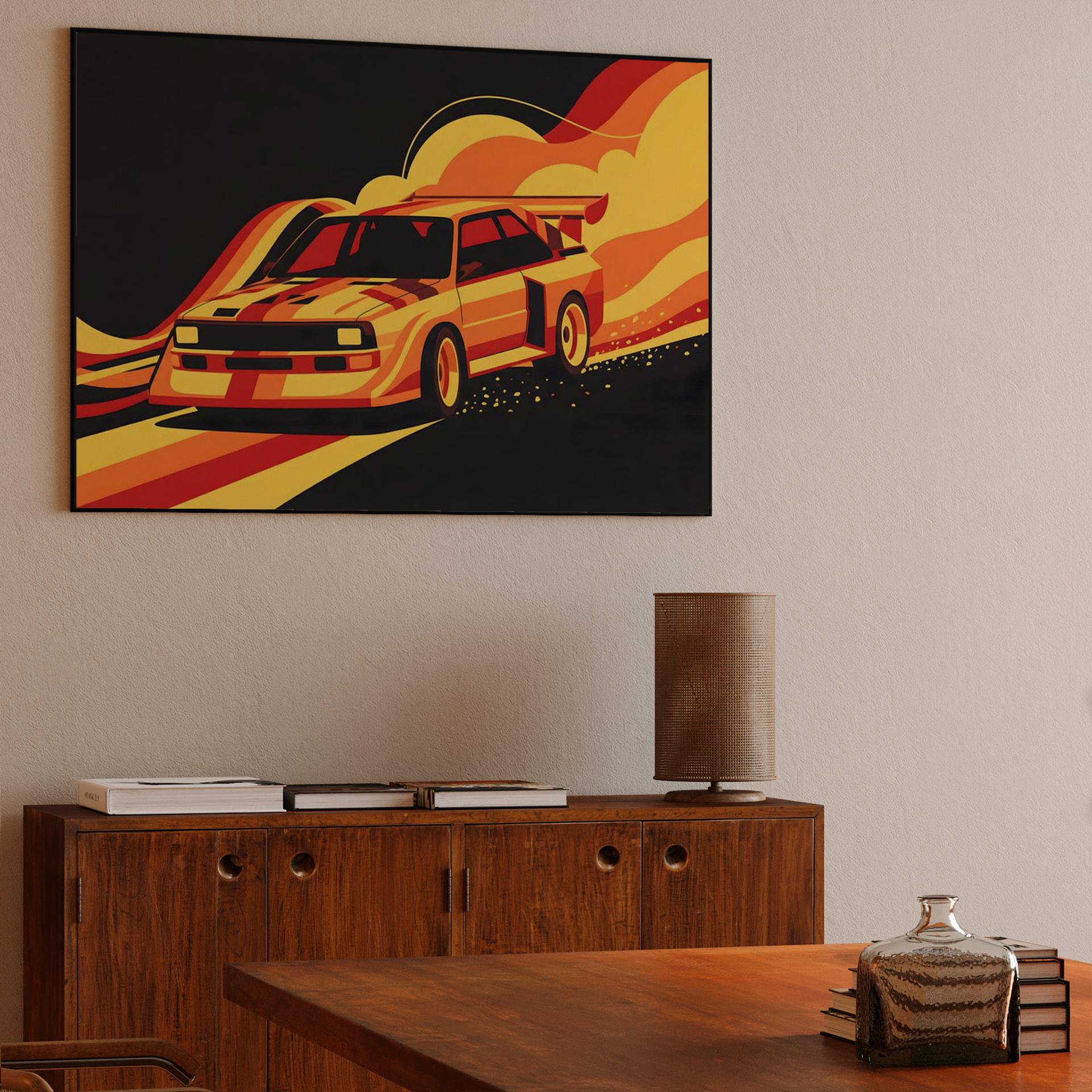 Audi Quattro S1: Retro Graphic Surge