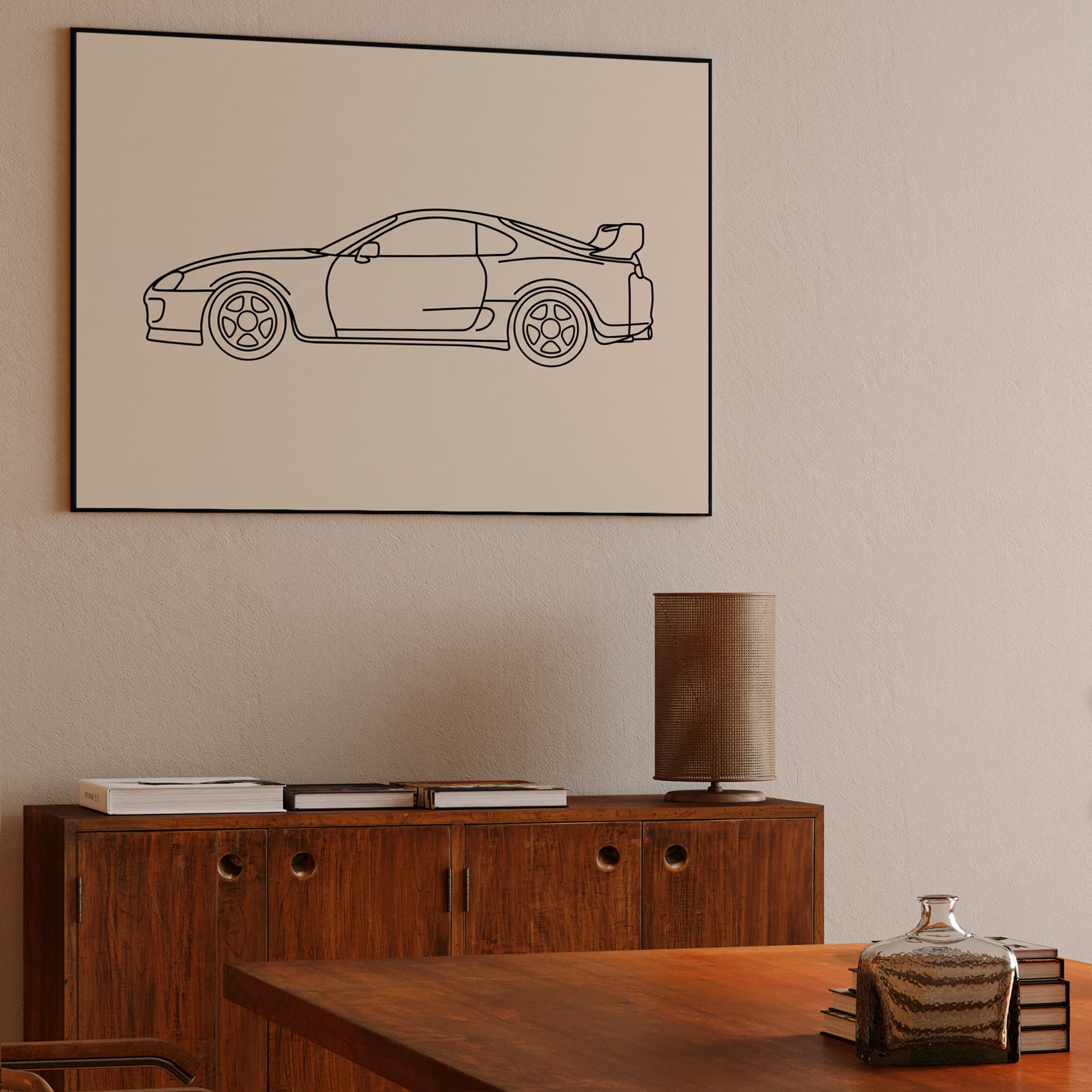 Supra A80 Minimalist Line Art Profile