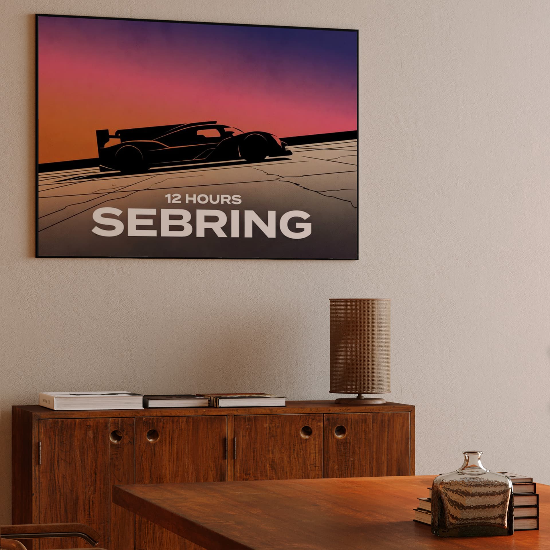 12 Hours of Sebring Sunset Hypercar Silhouette