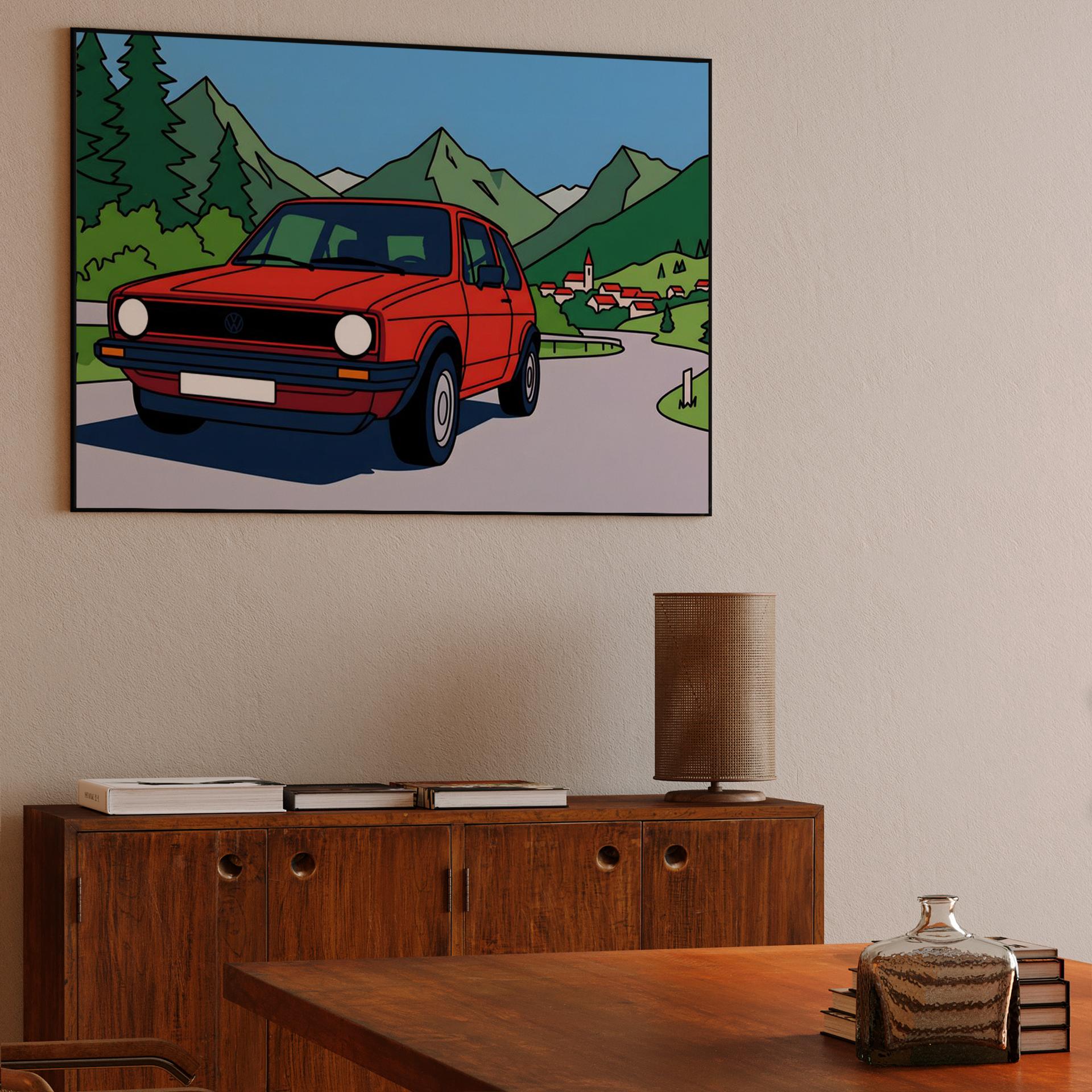 Red VW Golf Alpine Adventure