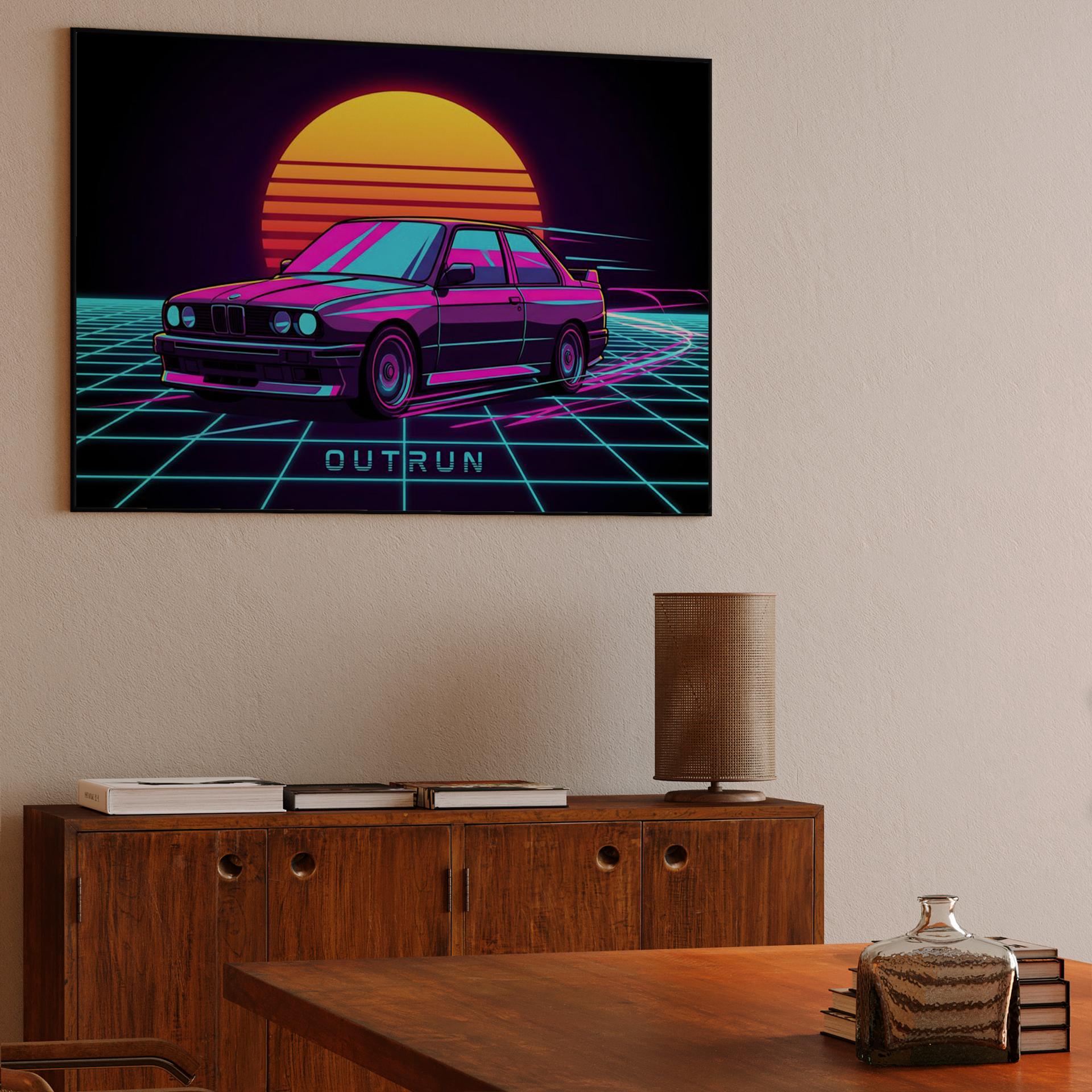 BMW E30 M3: Neon Outrun Pulse