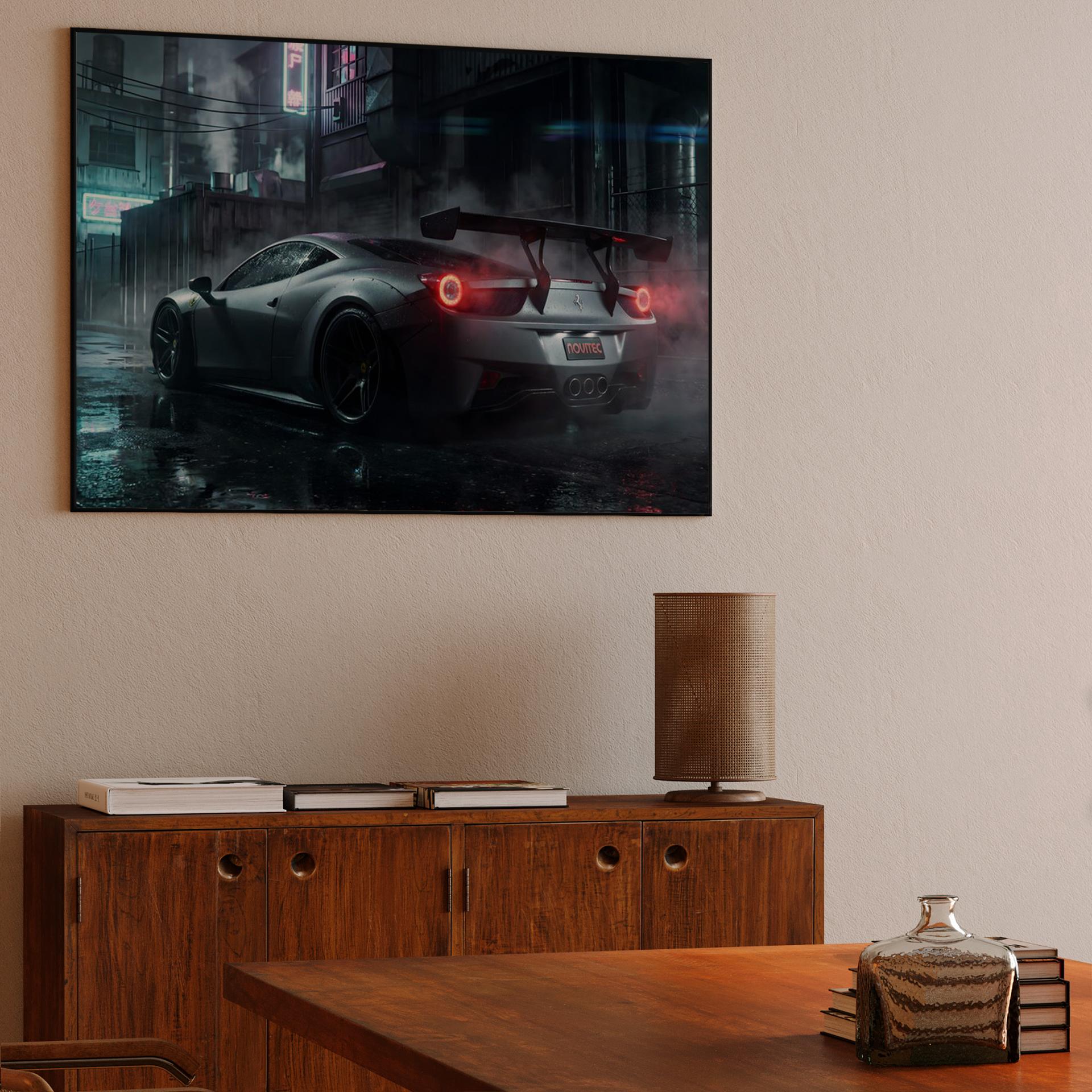 Cyberpunk Ferrari 458 Night Alley