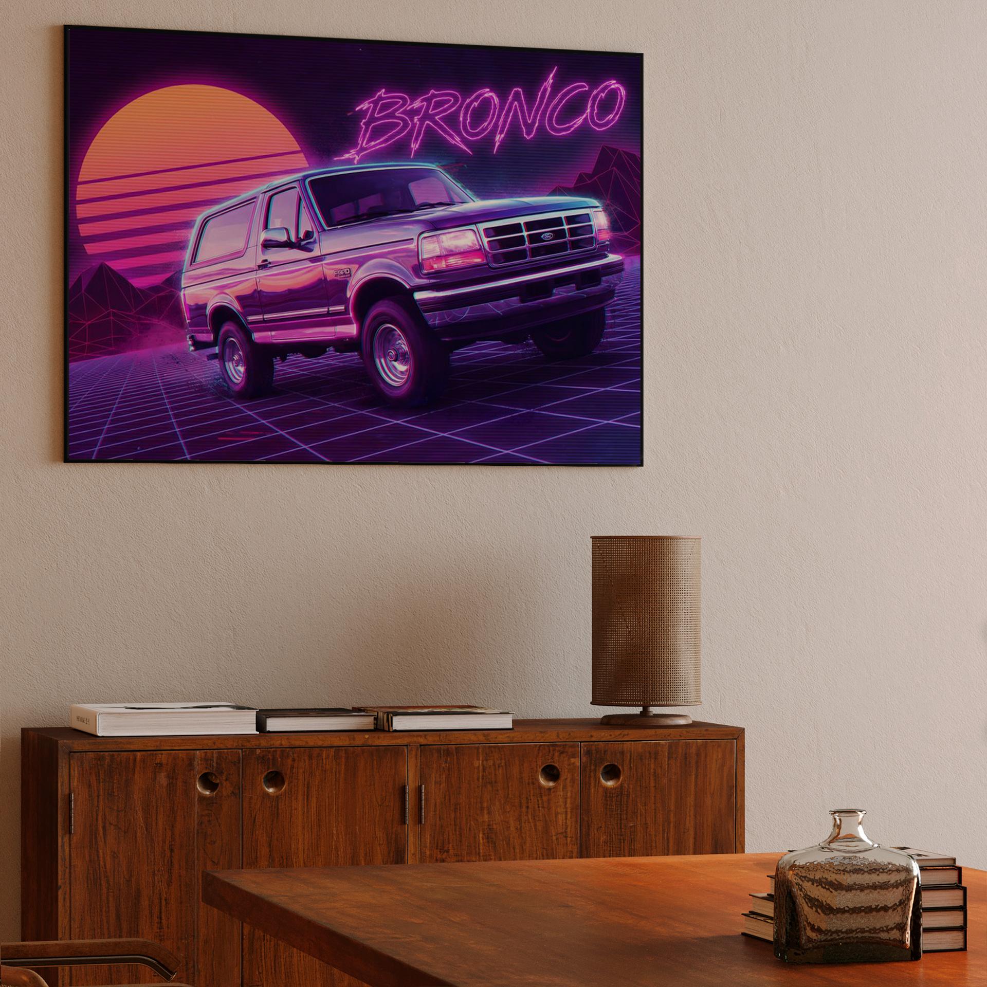Synthwave Night Drive Ford Bronco