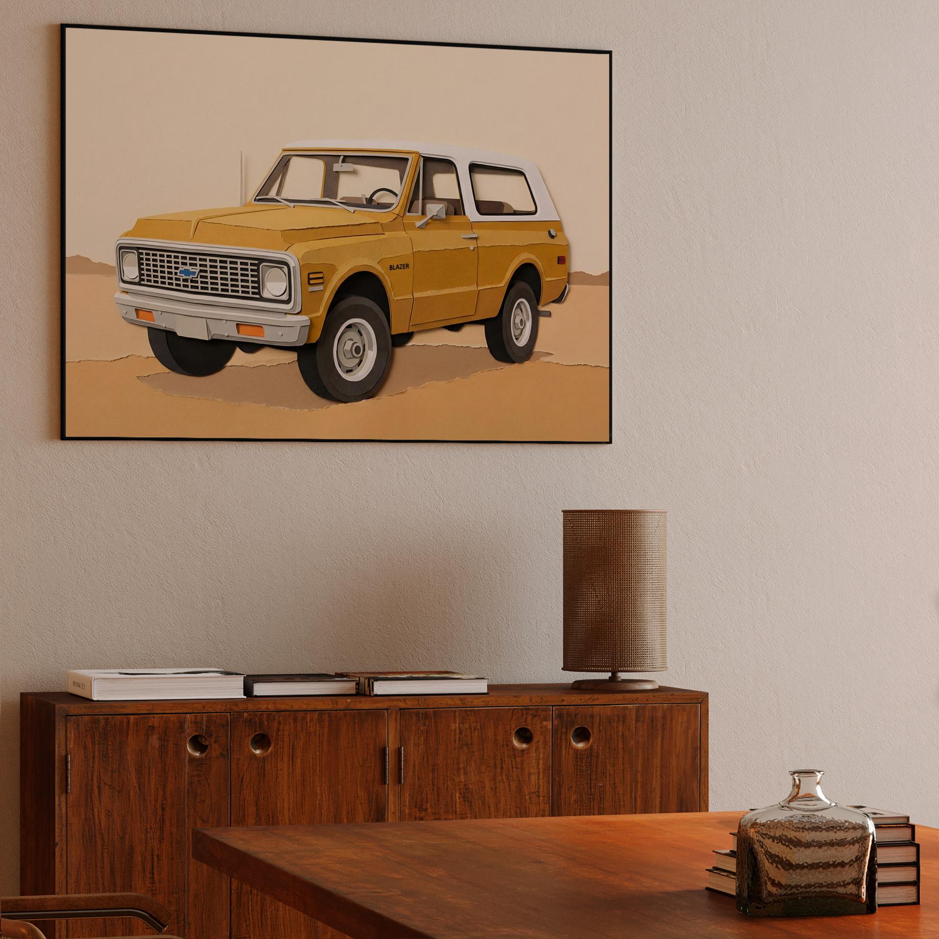 Chevrolet K5 Blazer Paper Cutout Collage