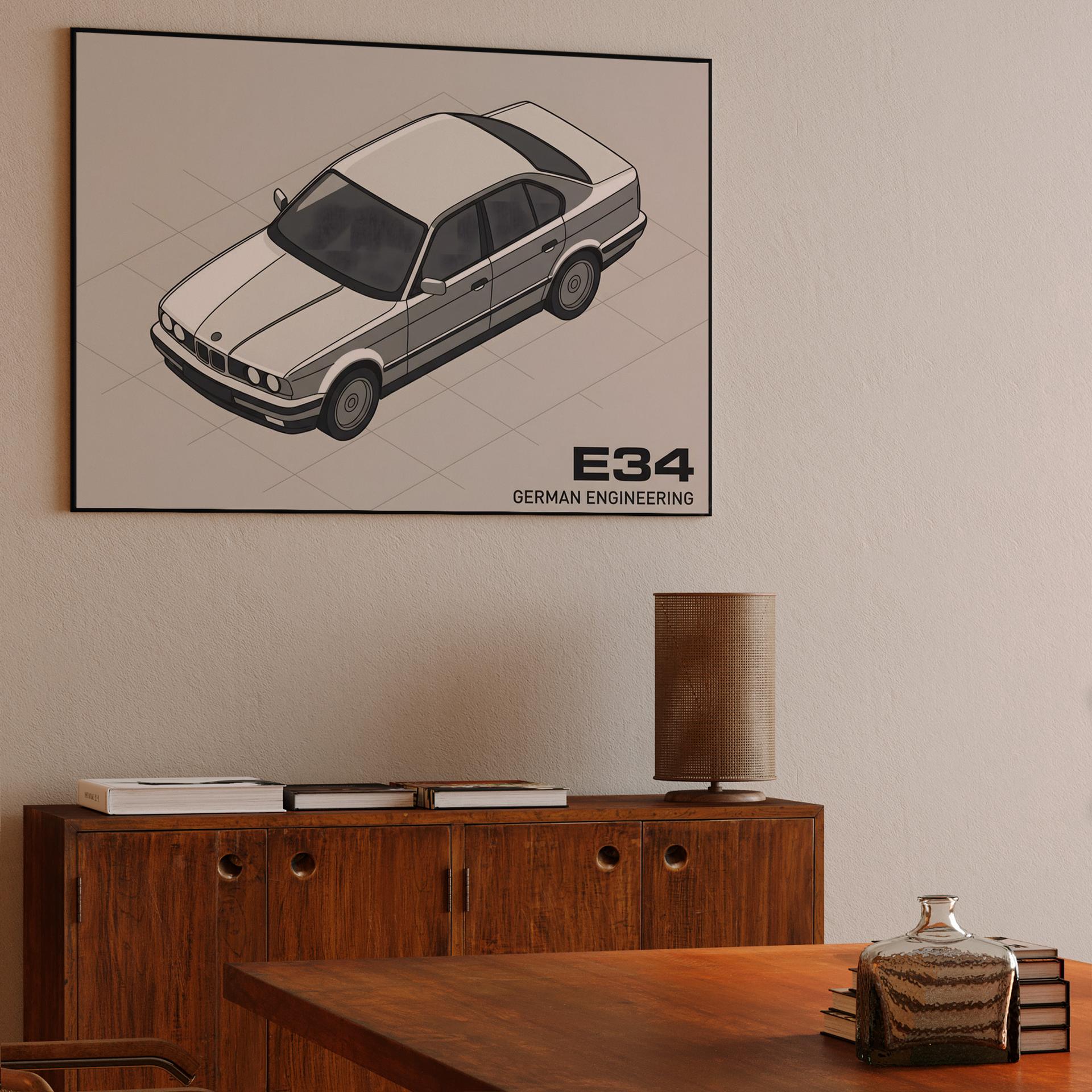 BMW E34 Isometric German Engineering