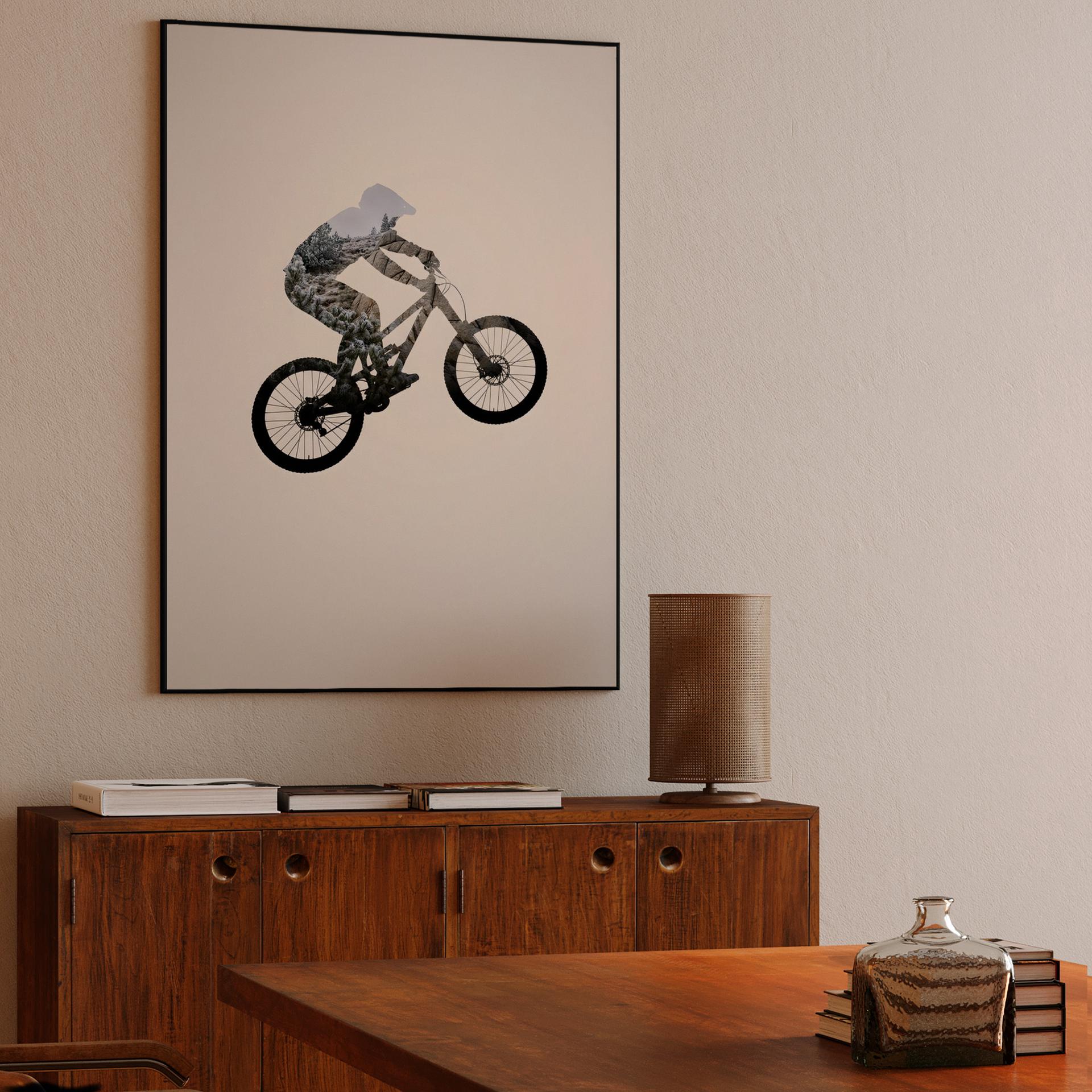 Mountain Crest: Double Exposure Biker