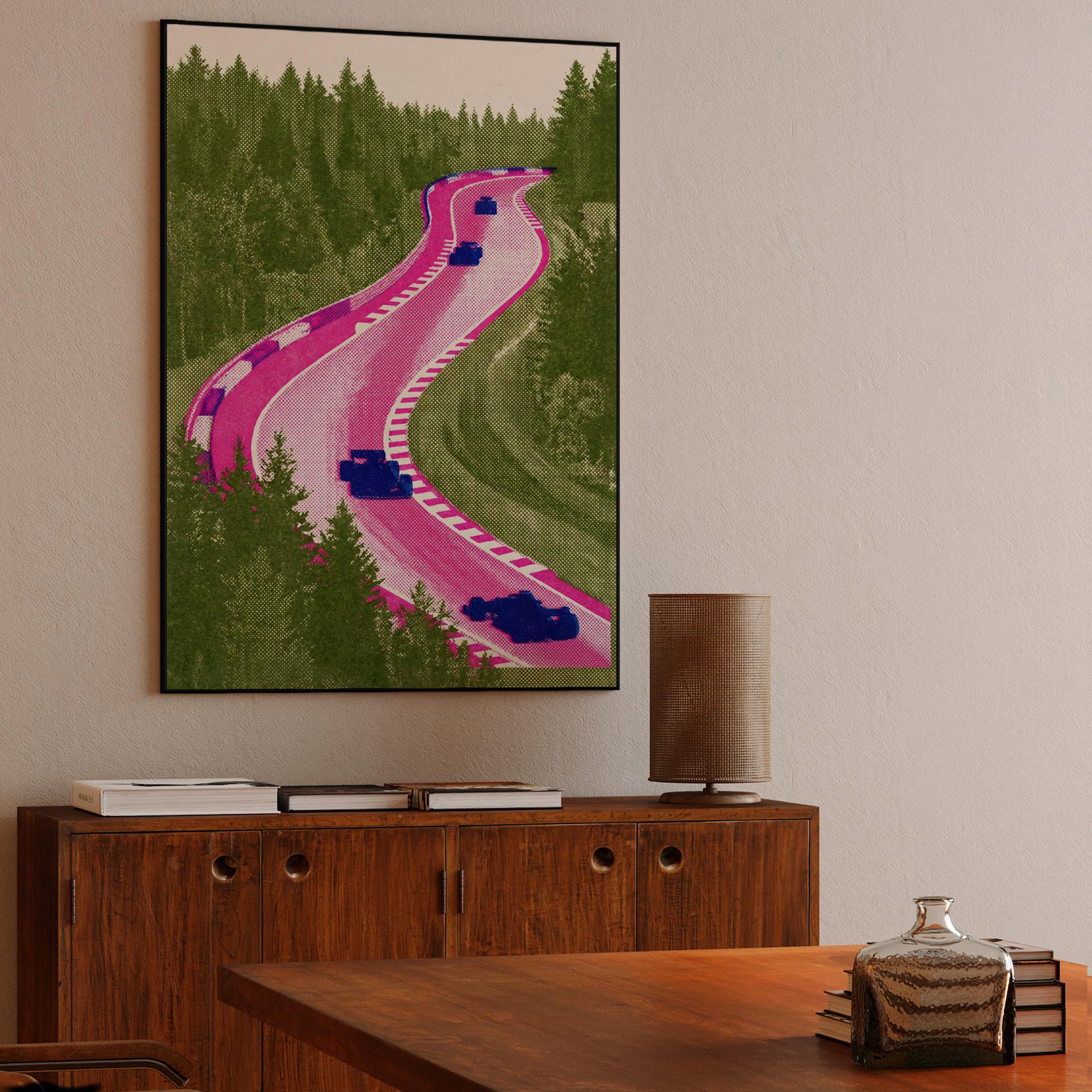 Neon Forest Circuit: Risograph Grand Prix