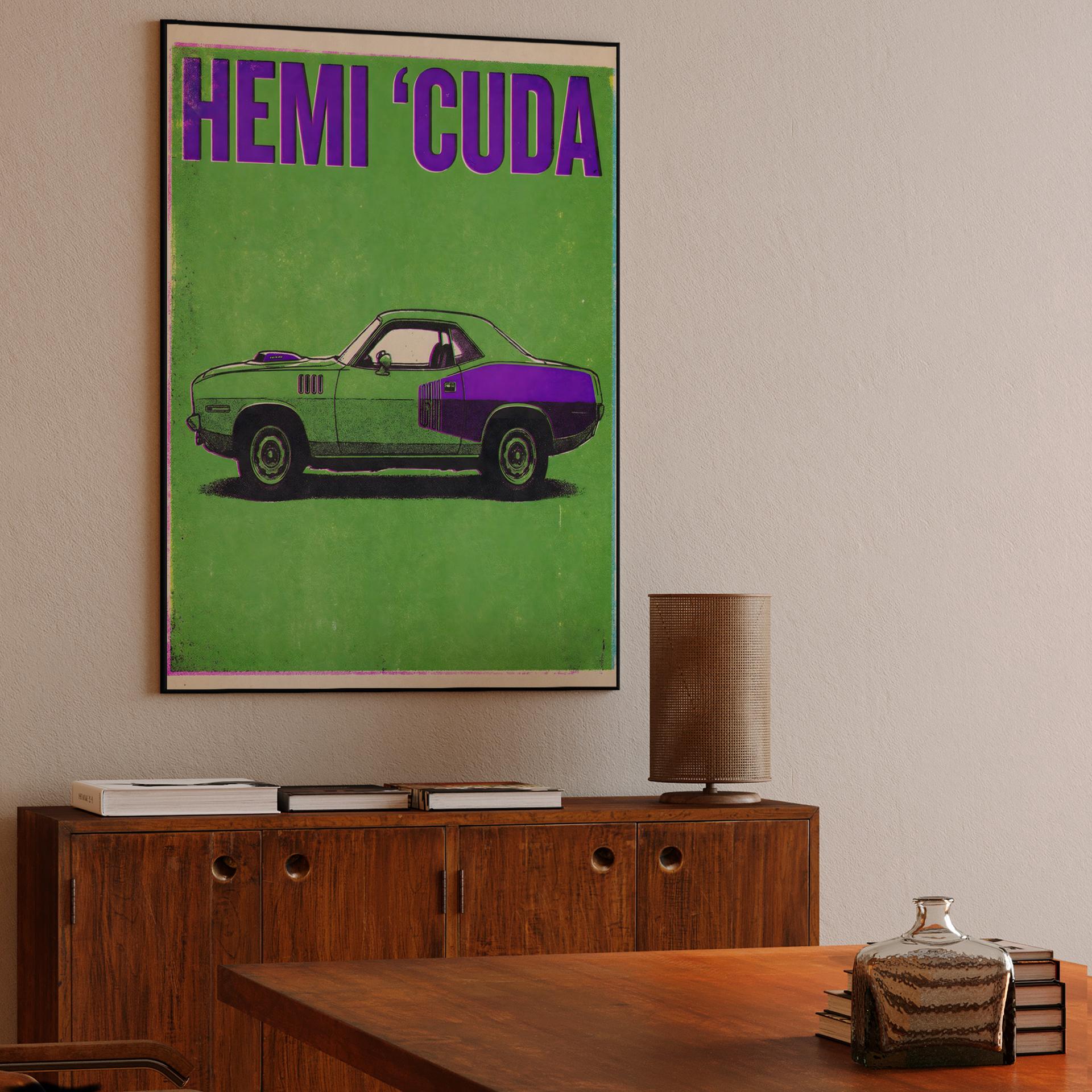 Hemi 'Cuda: Risograph Muscle Tribute