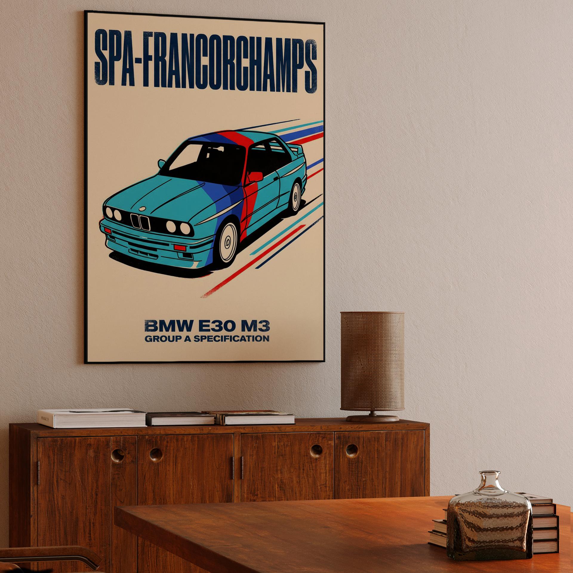 BMW E30 M3 Spa-Francorchamps Group A Poster