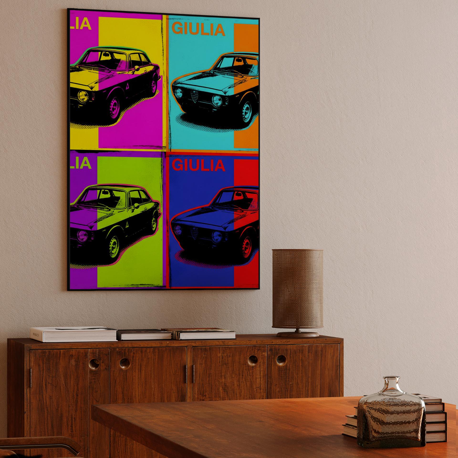 Alfa Romeo Giulia Pop Art Grid