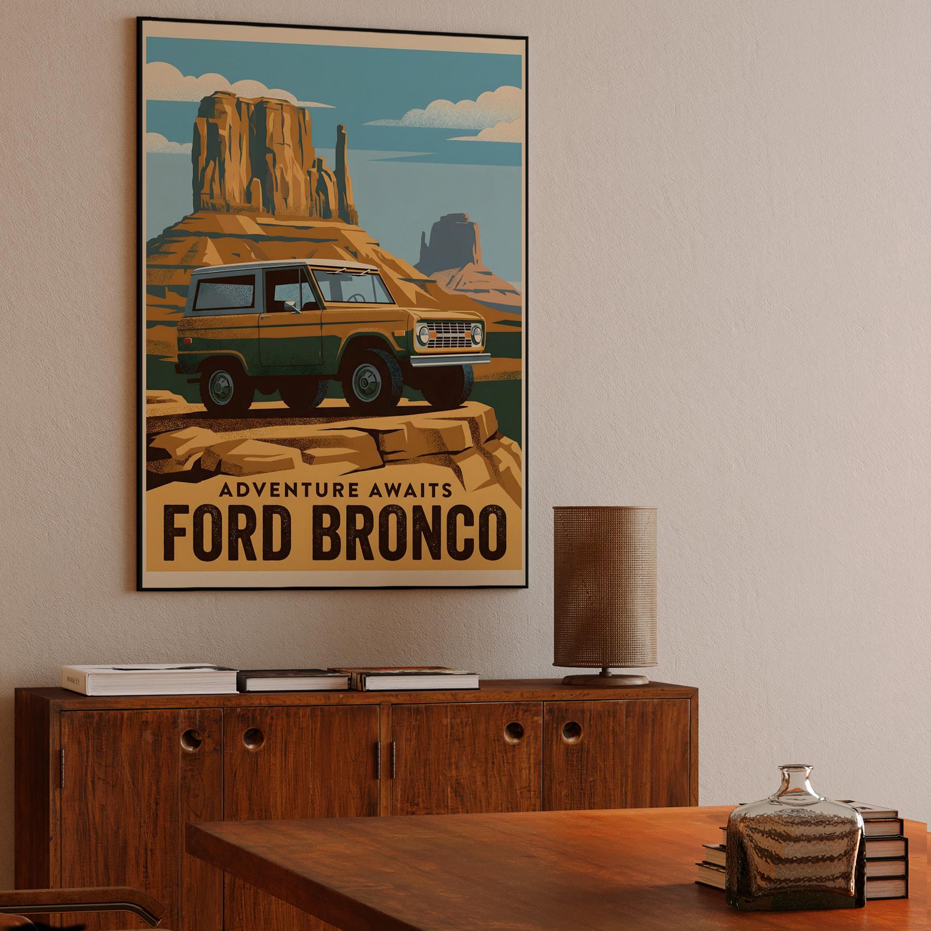 Ford Bronco Adventure Awaits Desert Travel Poster