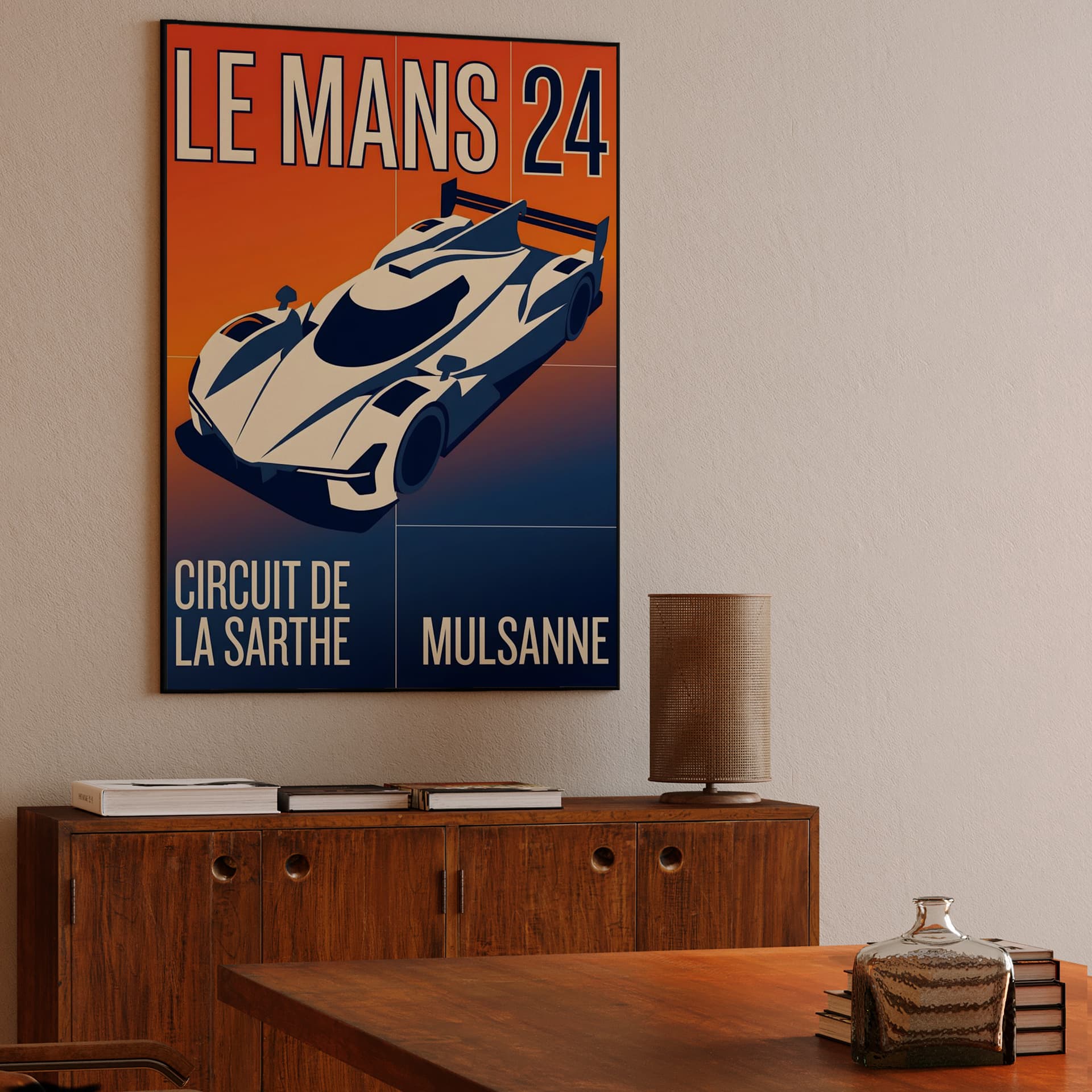 Le Mans 24 Mulsanne Straight Cadillac Hypercar Poster