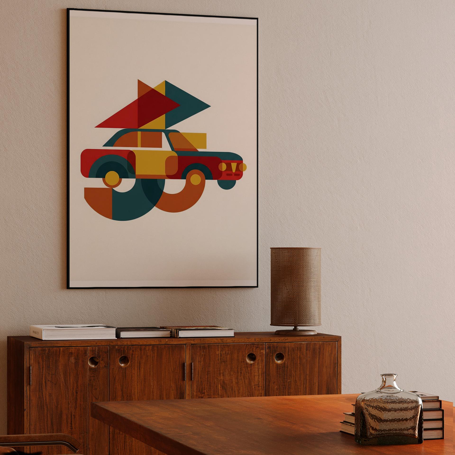 Abstract Geometric Alfa Romeo Giulia Sprint GTA