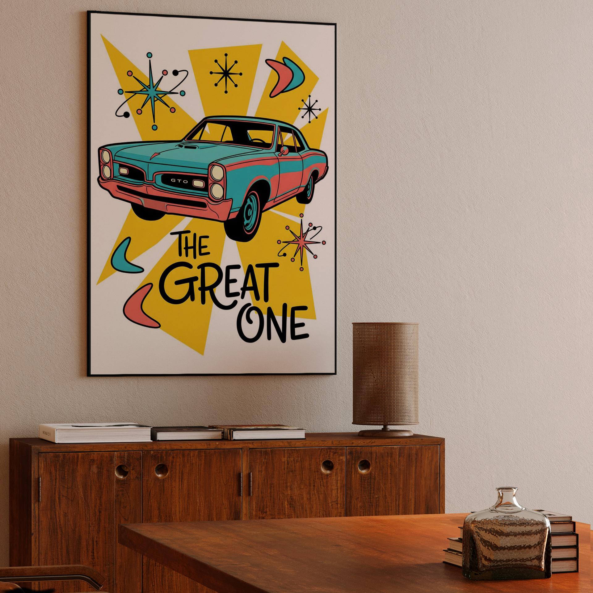 Pontiac GTO The Great One Mid-Century Pop Art