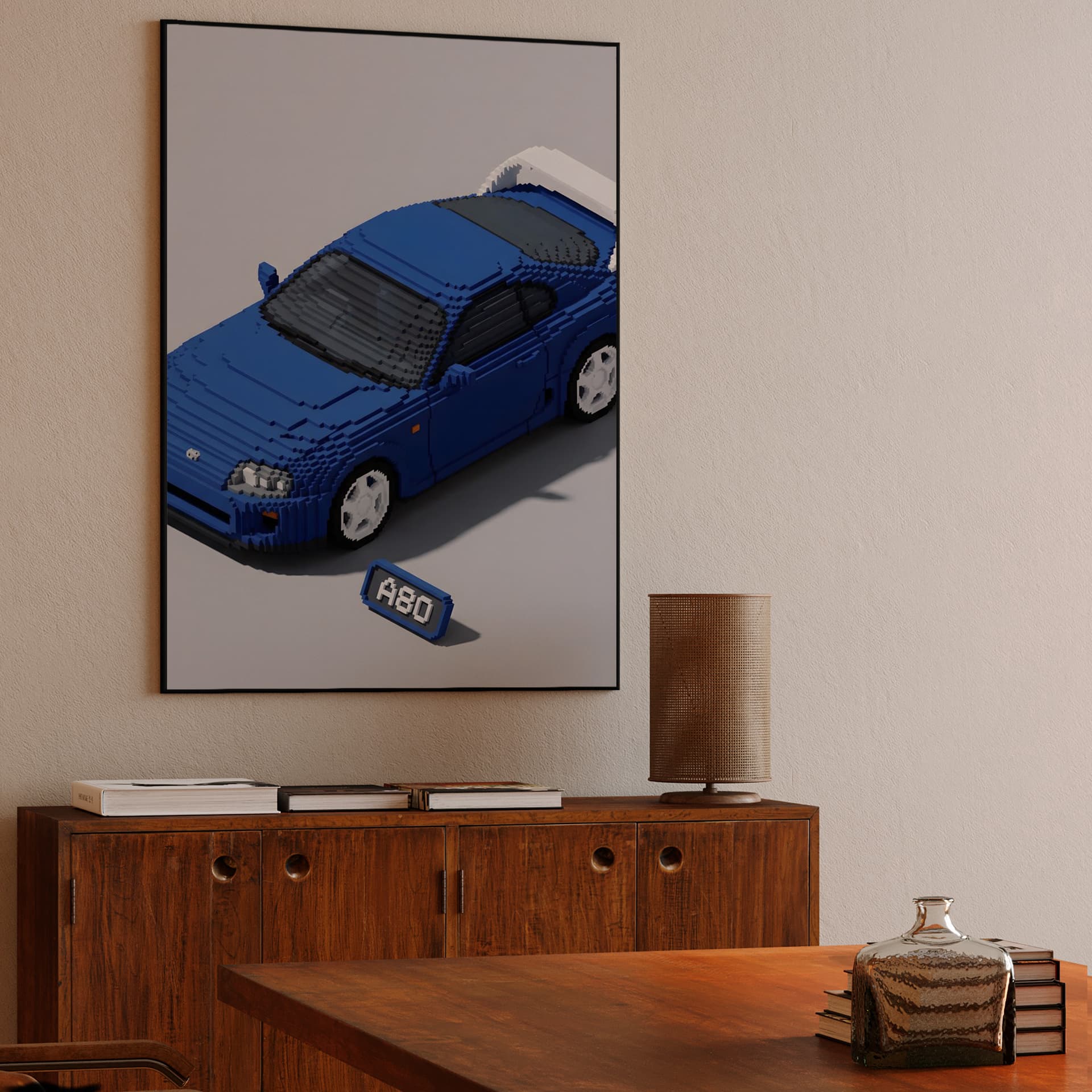 Voxel Legend: Toyota Supra A80 in Blue