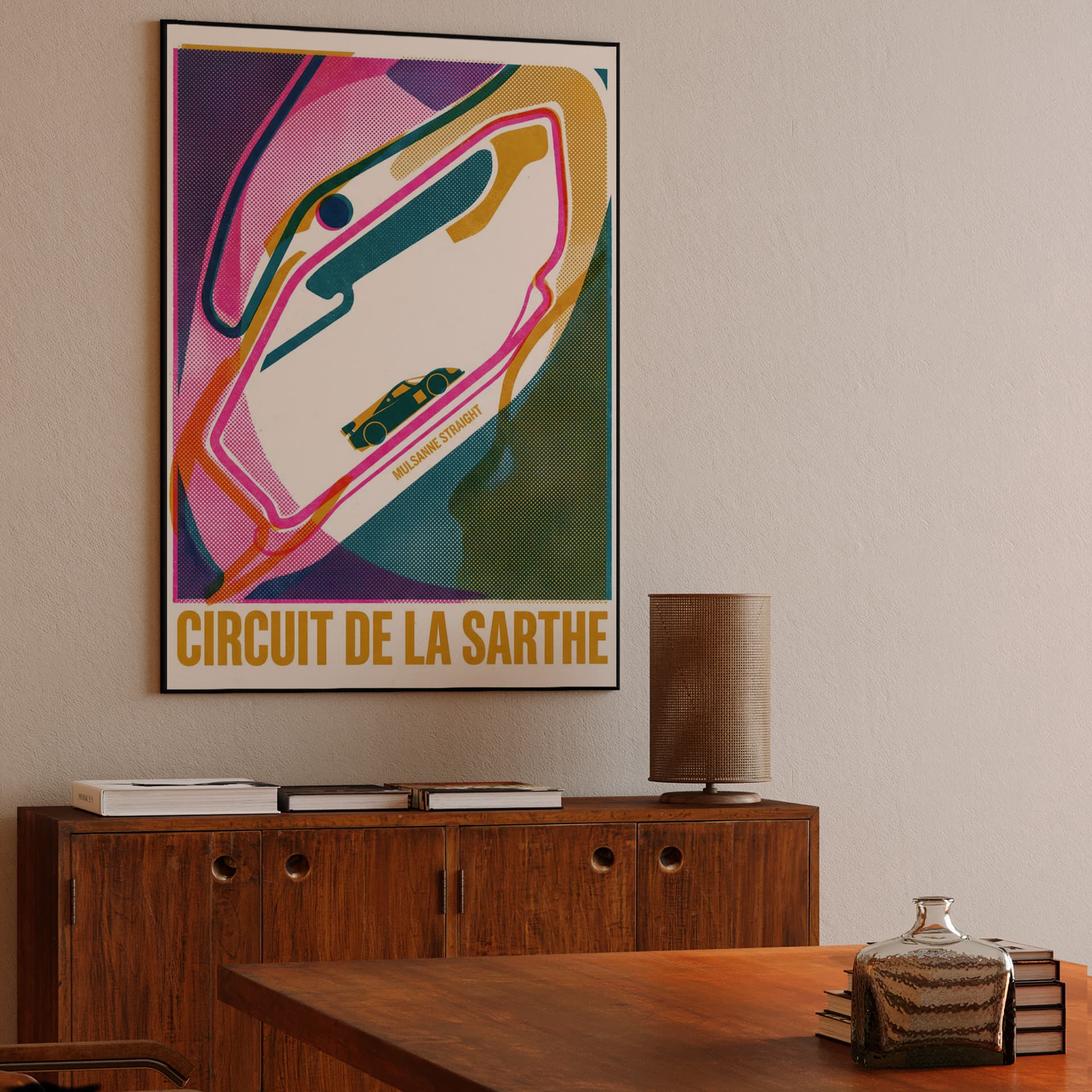 Circuit de la Sarthe Le Mans Risograph Track Poster