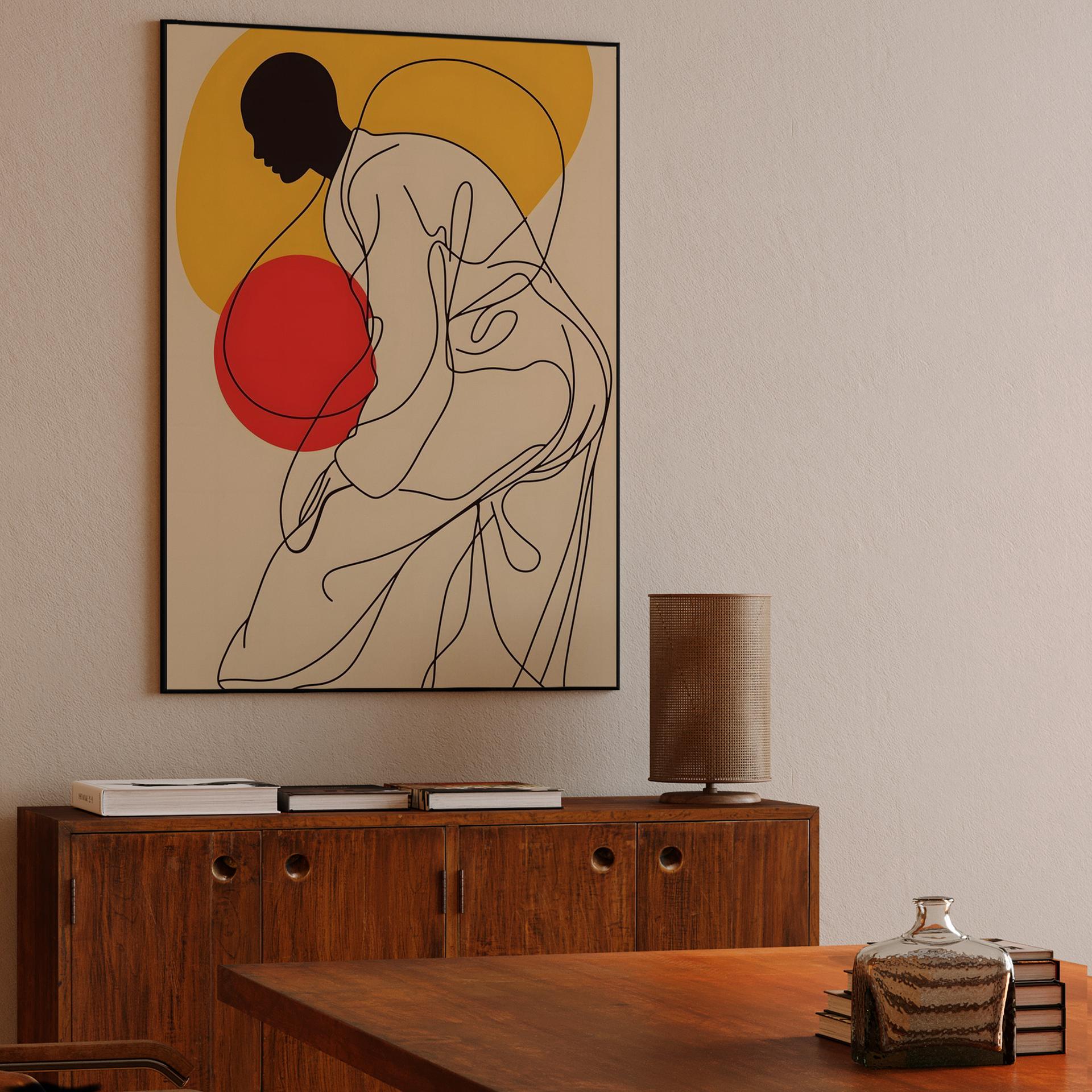 Abstract Line Silhouette