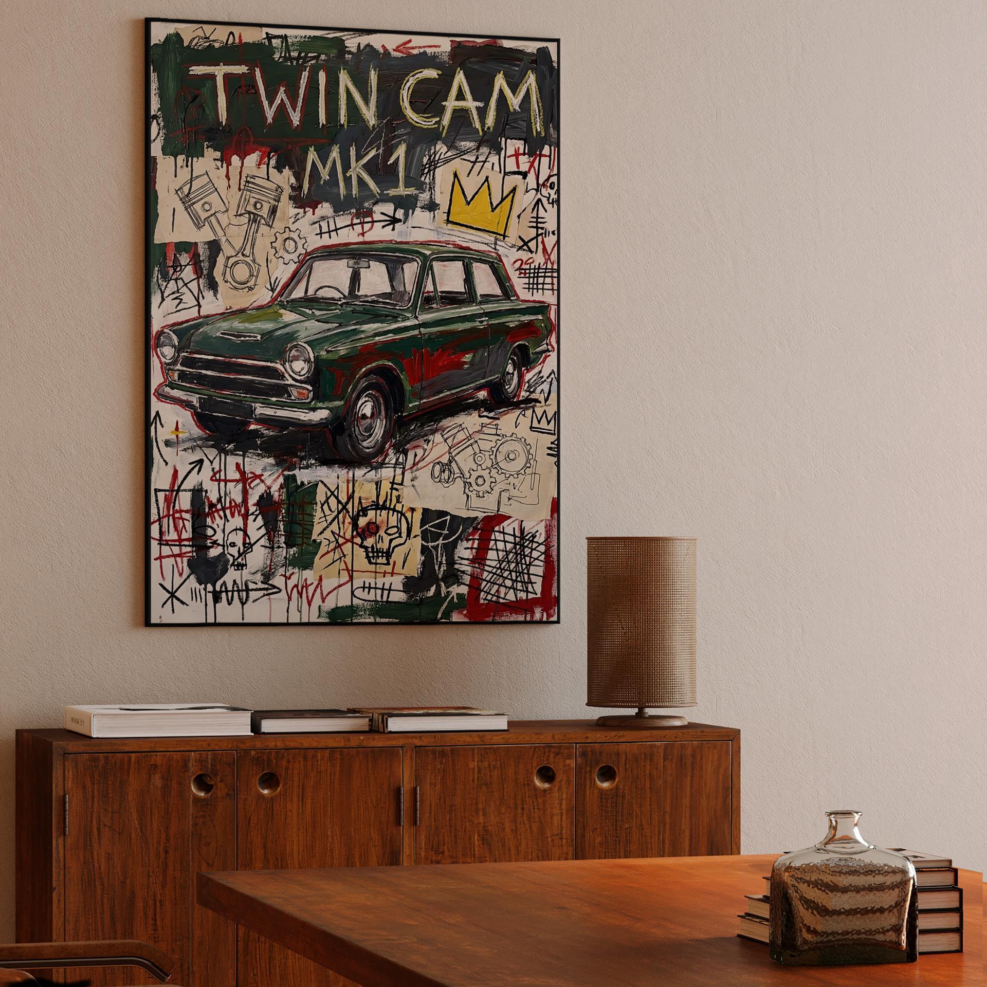 Lotus Cortina Mk1 Neo-Expressionist Collage