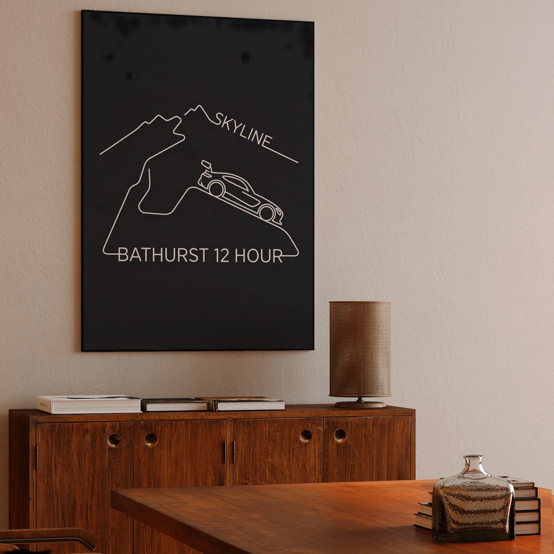 Bathurst 12 Hour: Skyline Minimalist Line Art