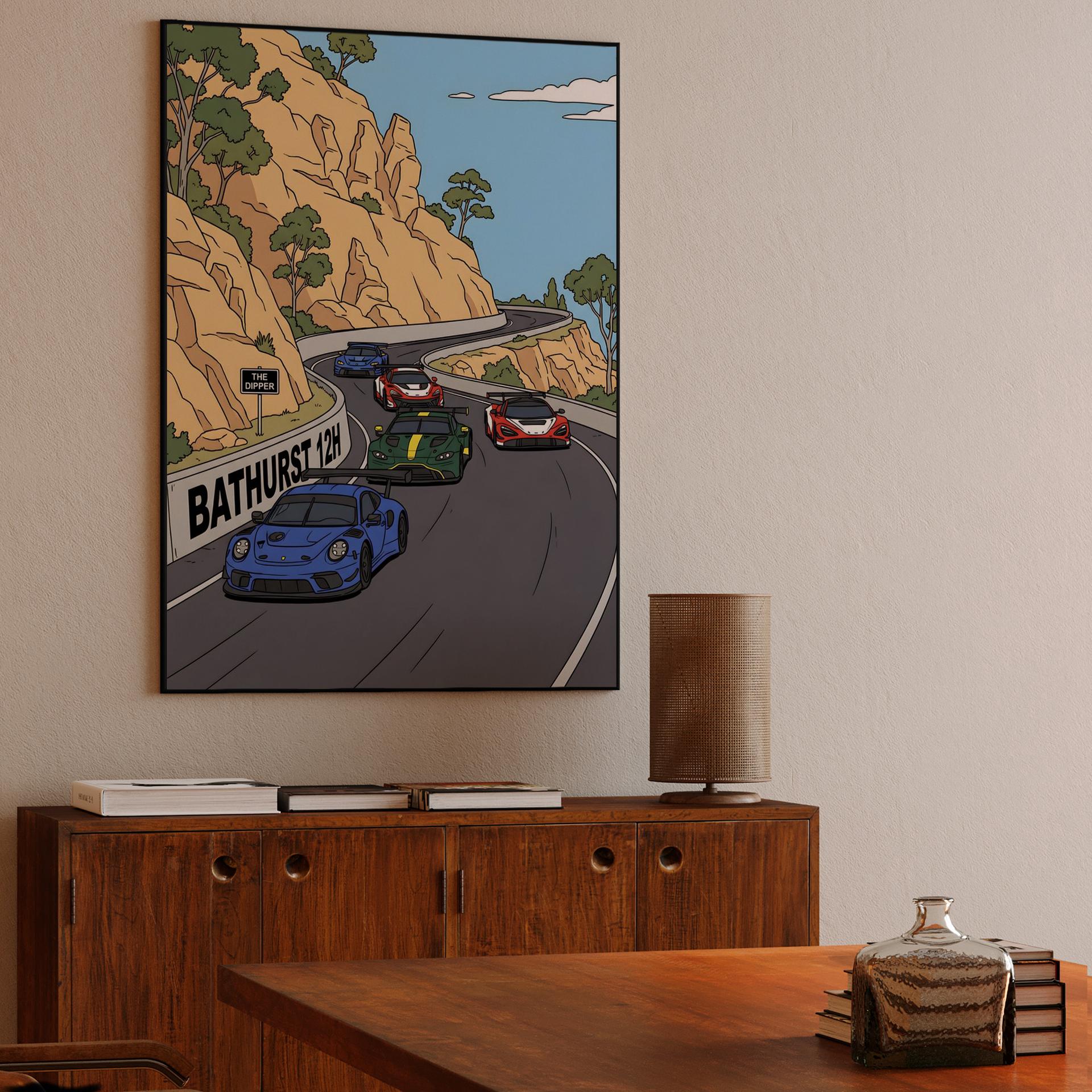 The Dipper Descent: Bathurst 12h GT3 Illustration