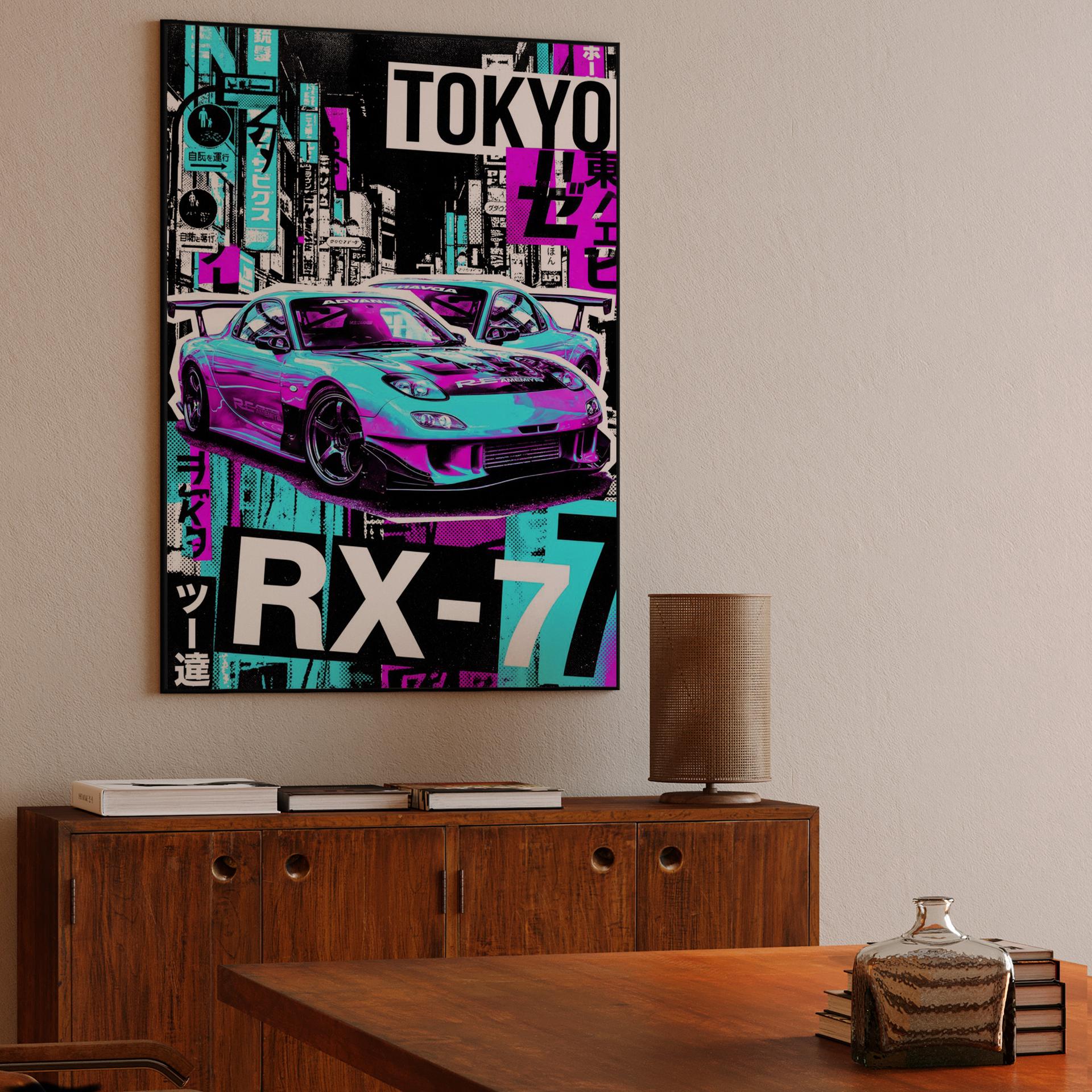 Tokyo RX-7: Neon Tuner Collage
