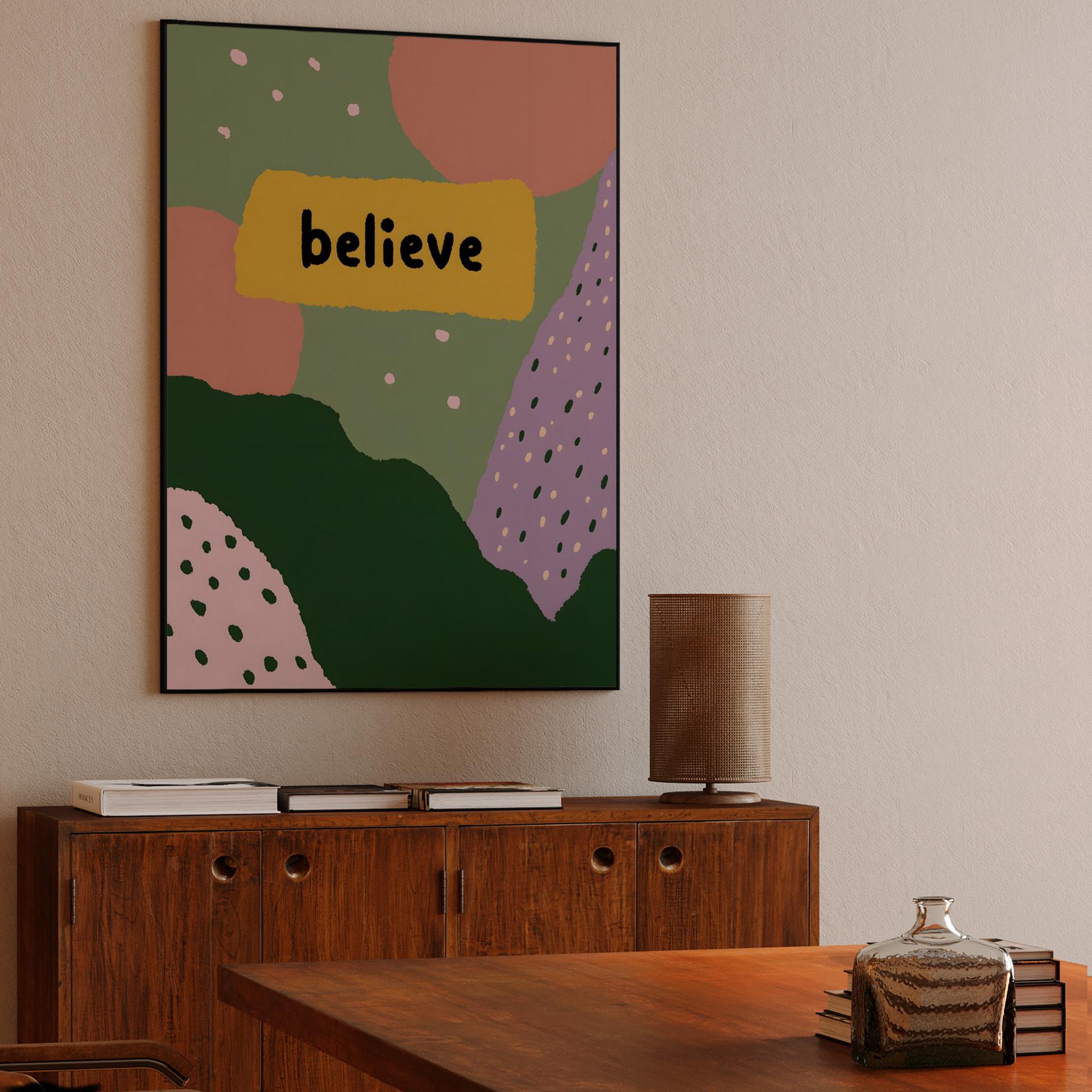 Believe Abstract Collage