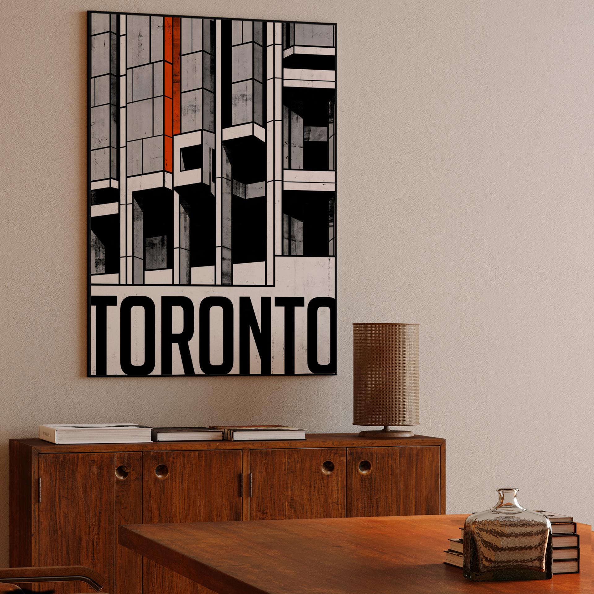 Toronto Brutalist Monolith Graphic Poster