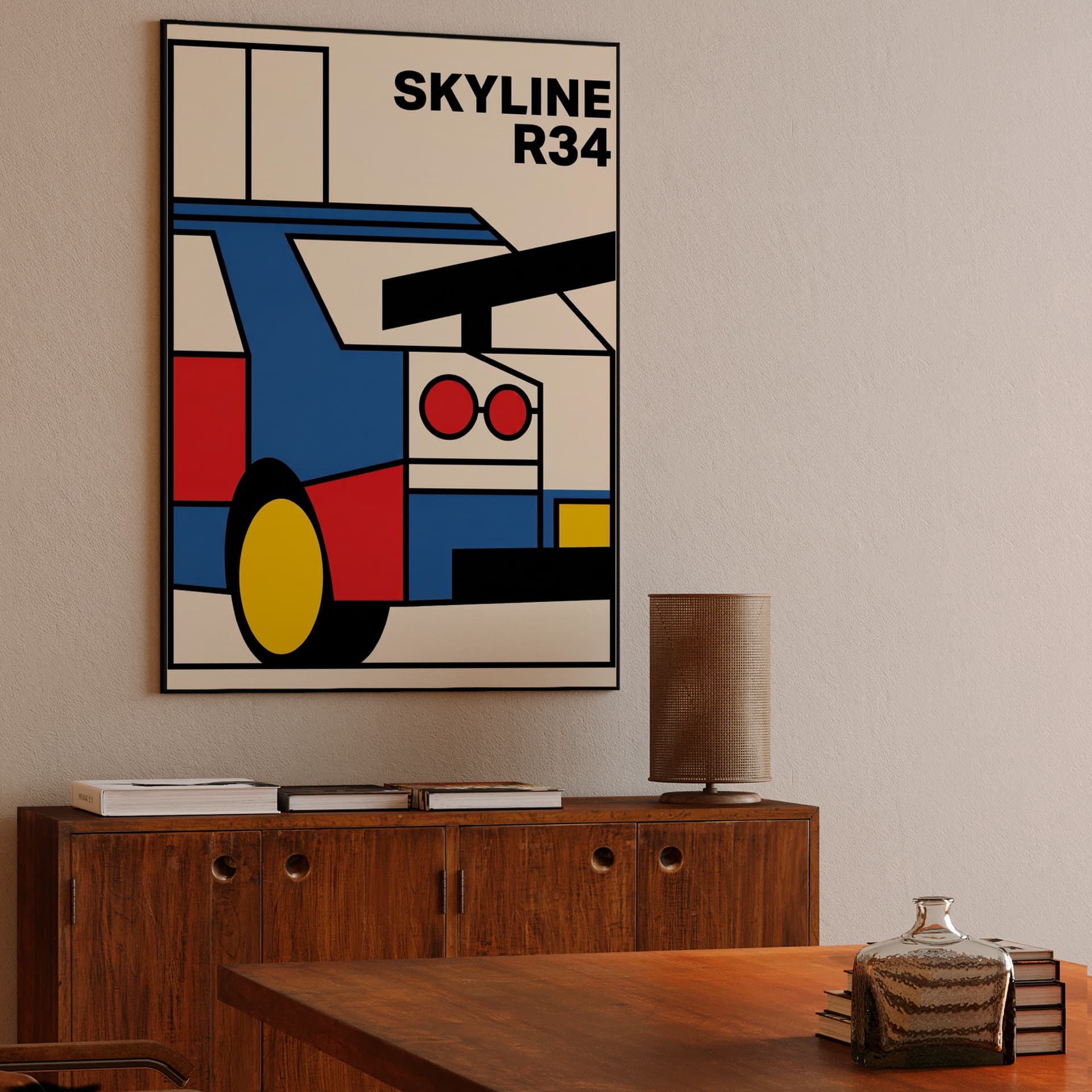 De Stijl Skyline R34 Composition