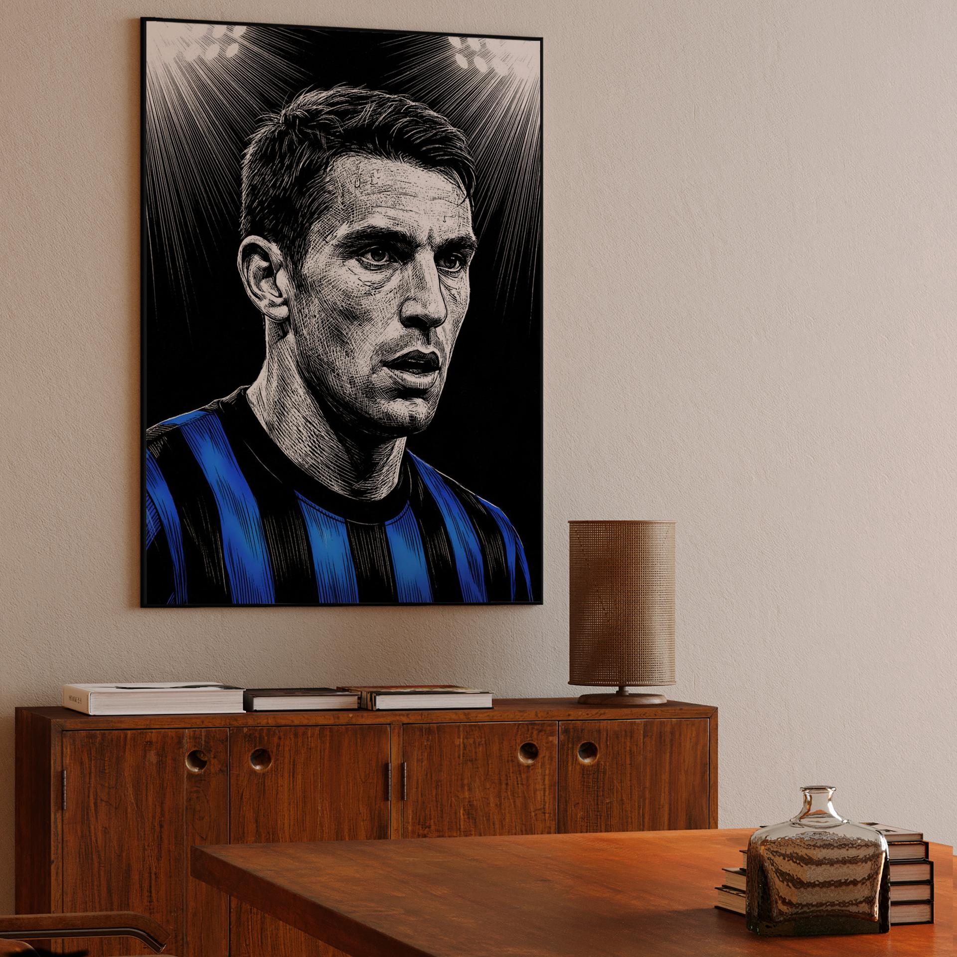 Alessandro Bastoni - Inter Milan Engraved Portrait