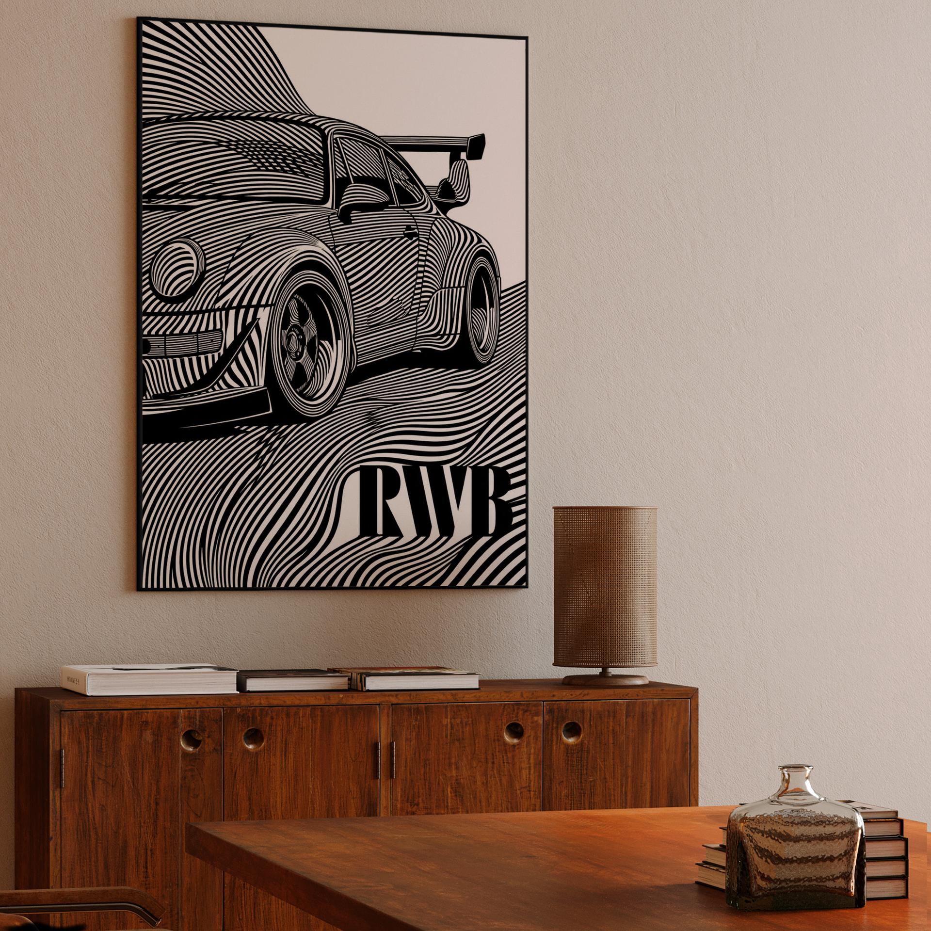 Porsche 911 RWB: Op Art Kinetic Flow