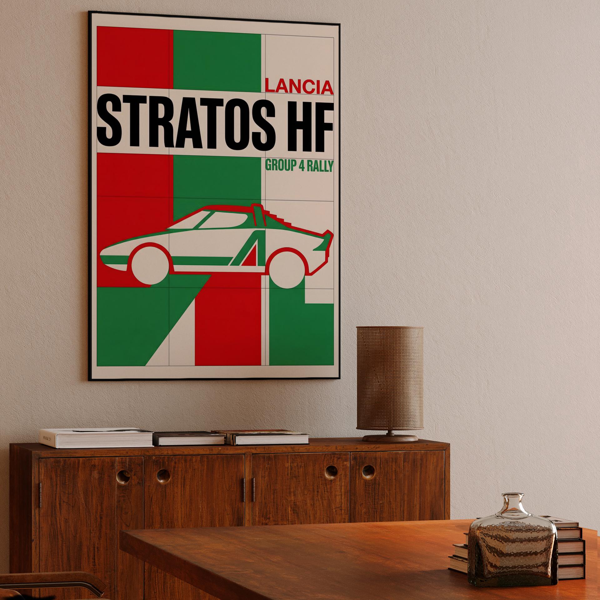 Lancia Stratos HF: Group 4 Rally Geometric Graphic