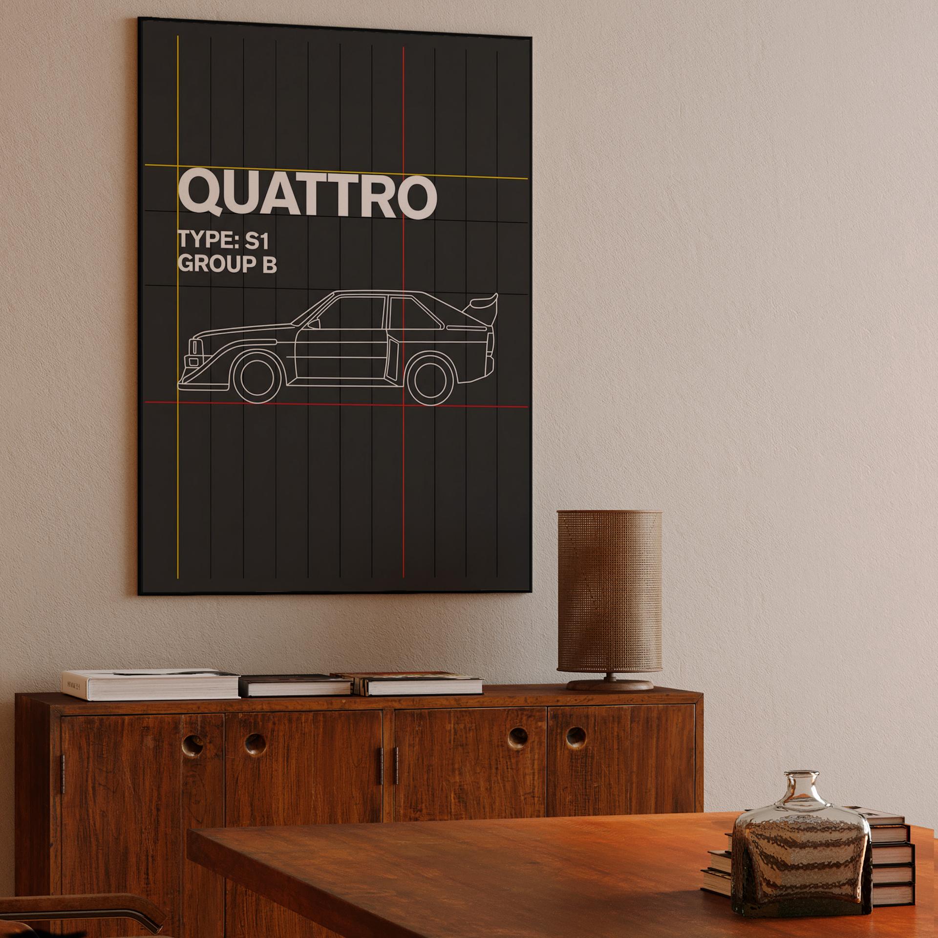 Audi Sport Quattro S1 Technical Grid Graphic