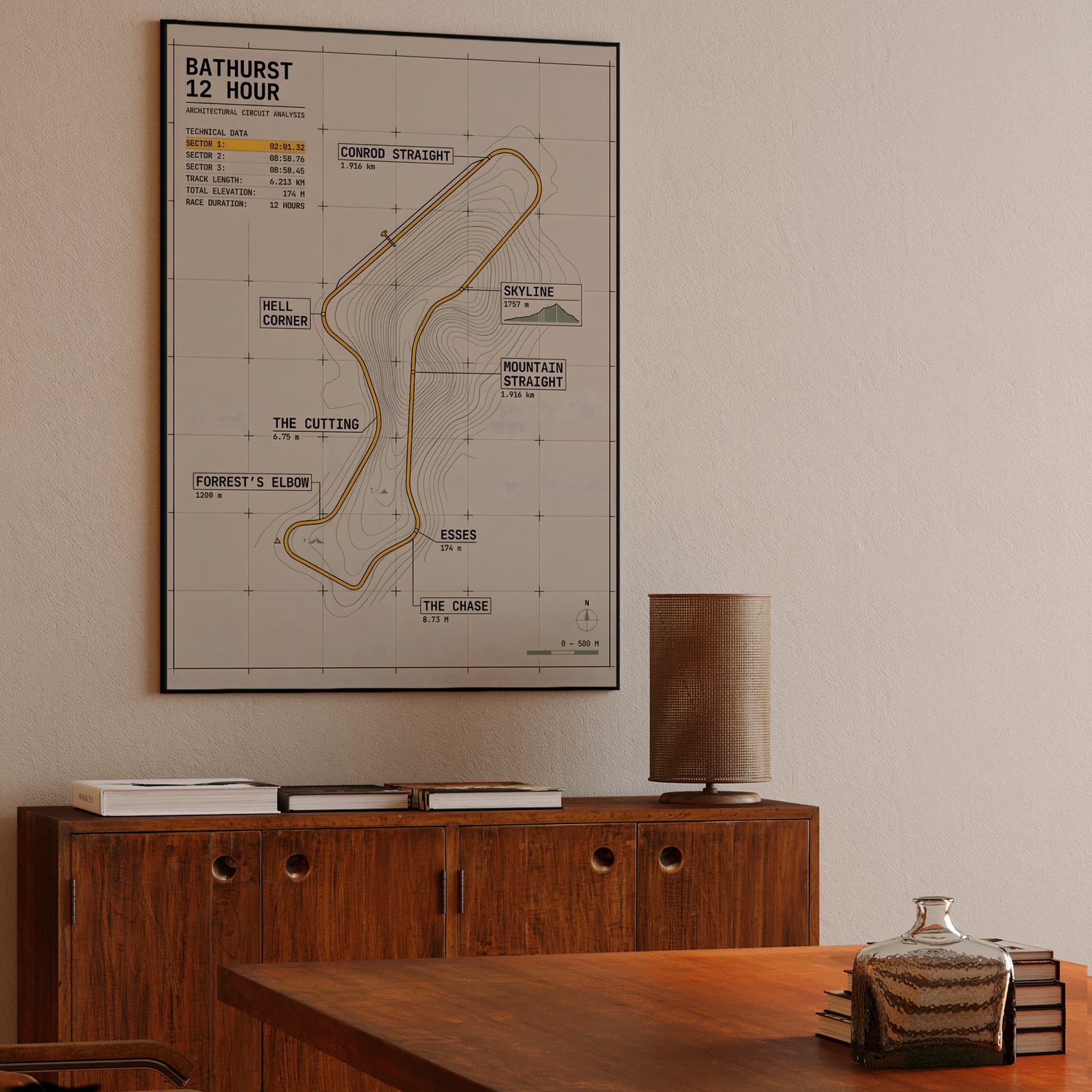 Bathurst 12 Hour Mount Panorama Technical Circuit Map