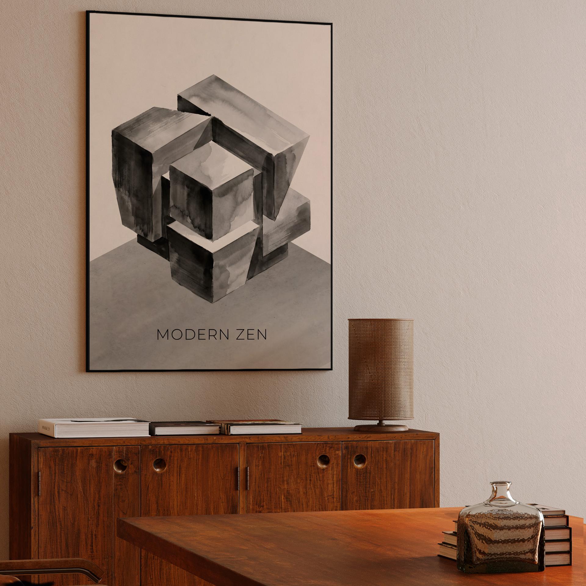 Modern Zen: The Brutalist Ink Study