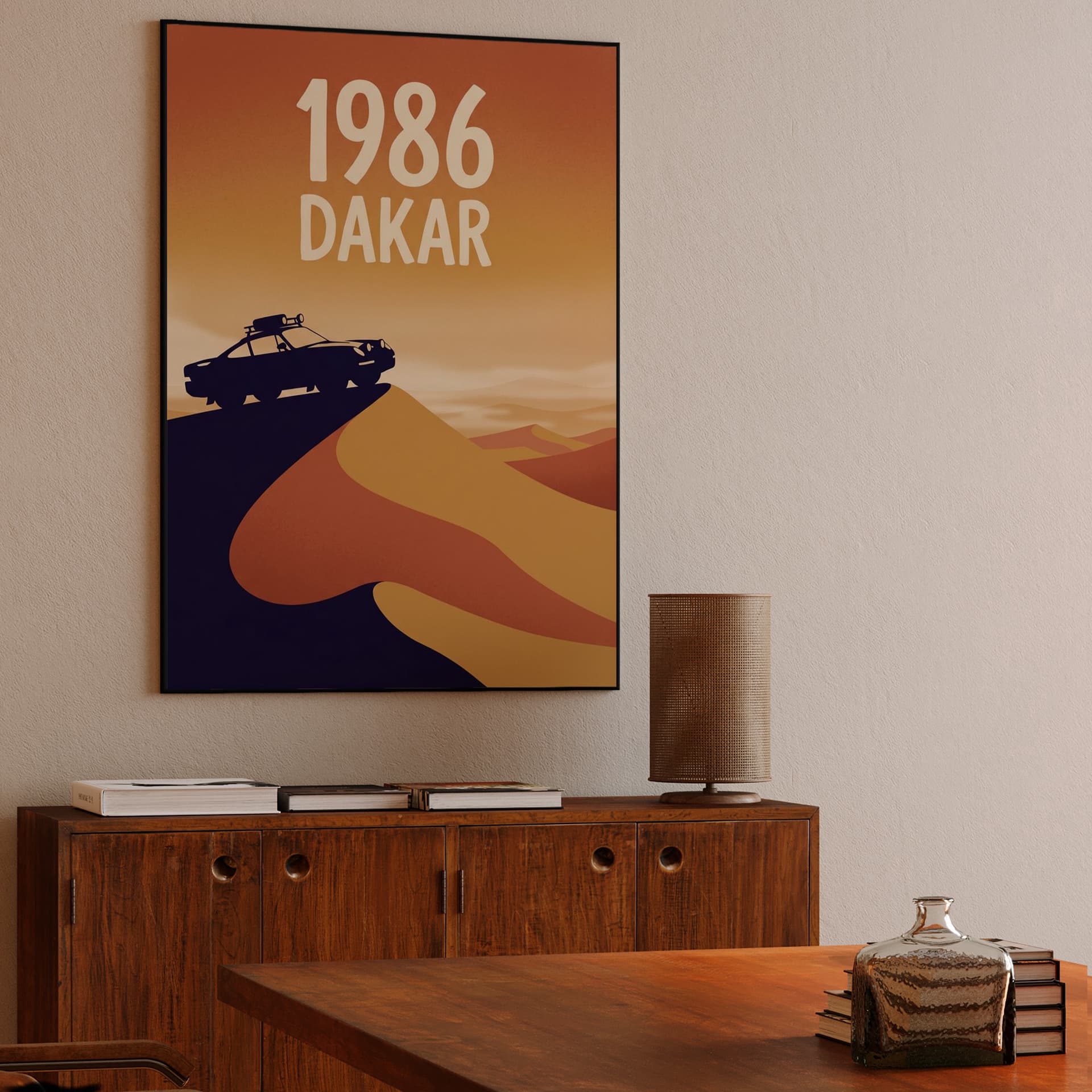 1986 Dakar Porsche 959 Minimalist Poster